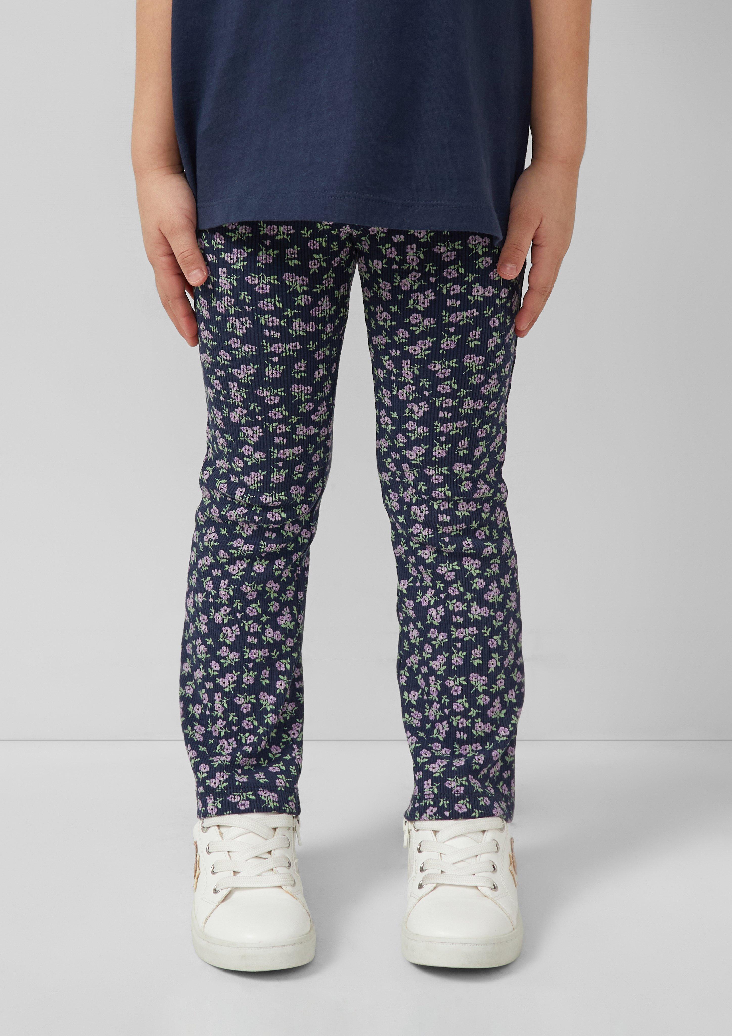 Ripp-Leggings mit Flared Leg