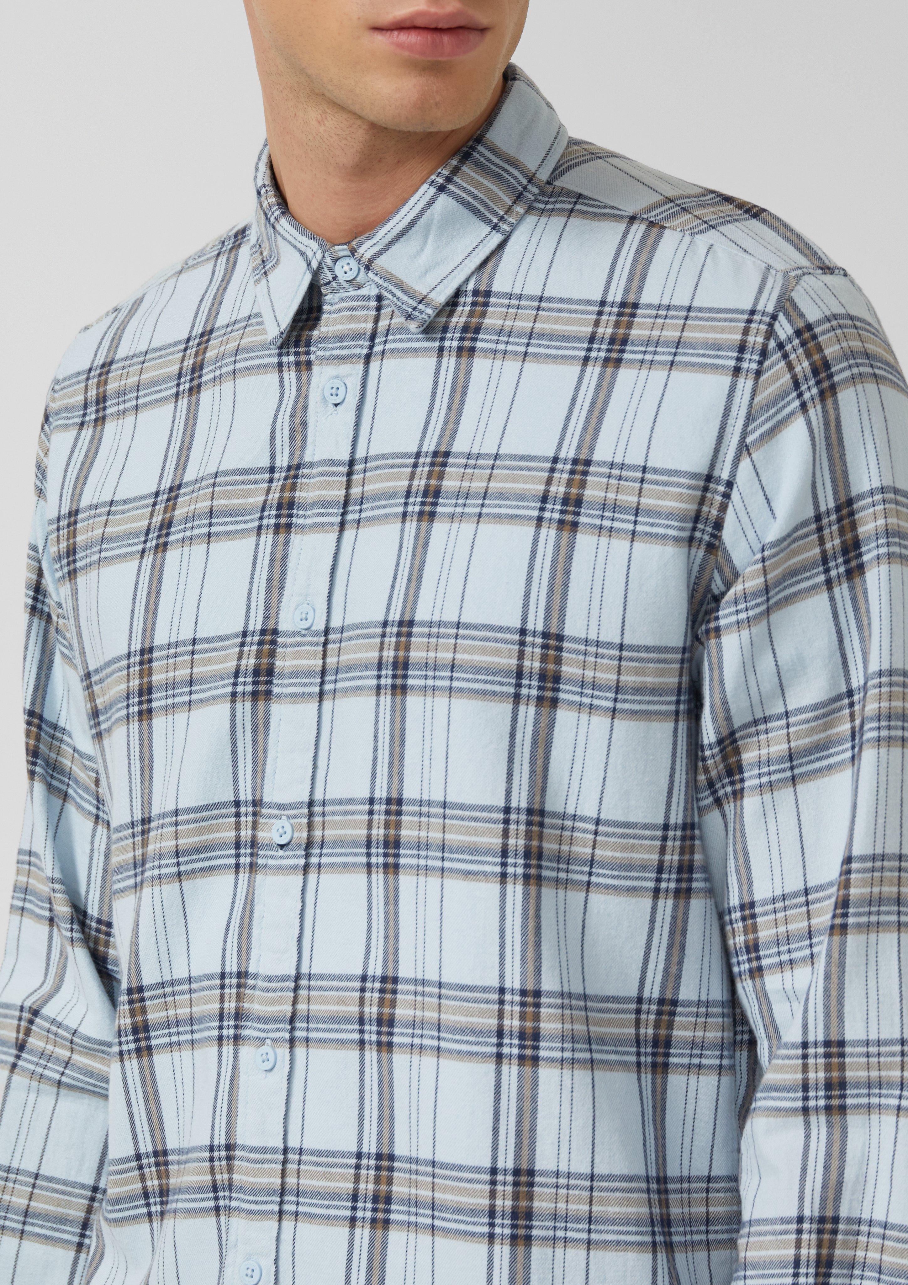 Regular Fit: Kariertes Flanellhemd aus Baumwolle