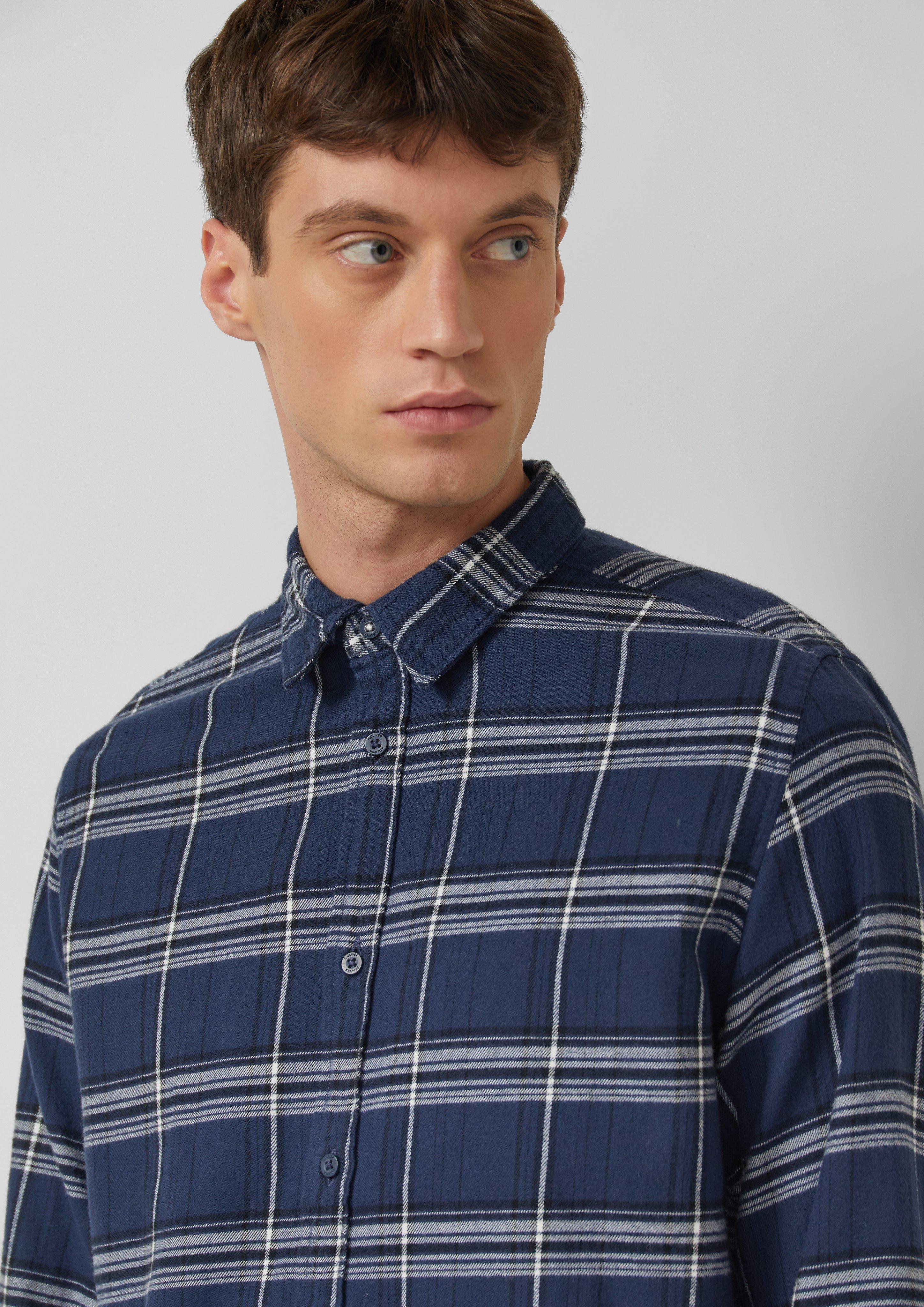 Regular Fit: Kariertes Flanellhemd aus Baumwolle