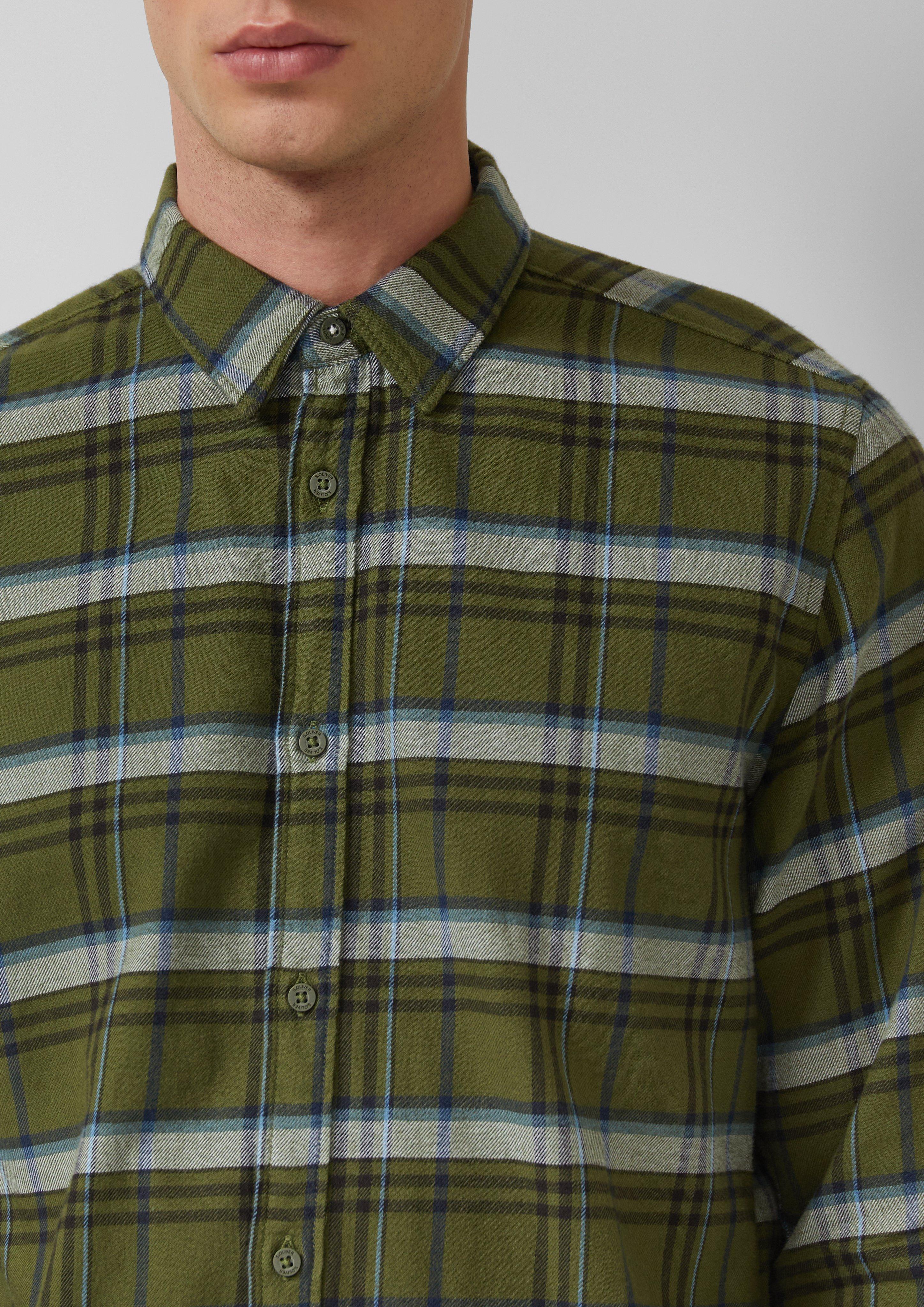 Regular Fit: Kariertes Flanellhemd aus Baumwolle