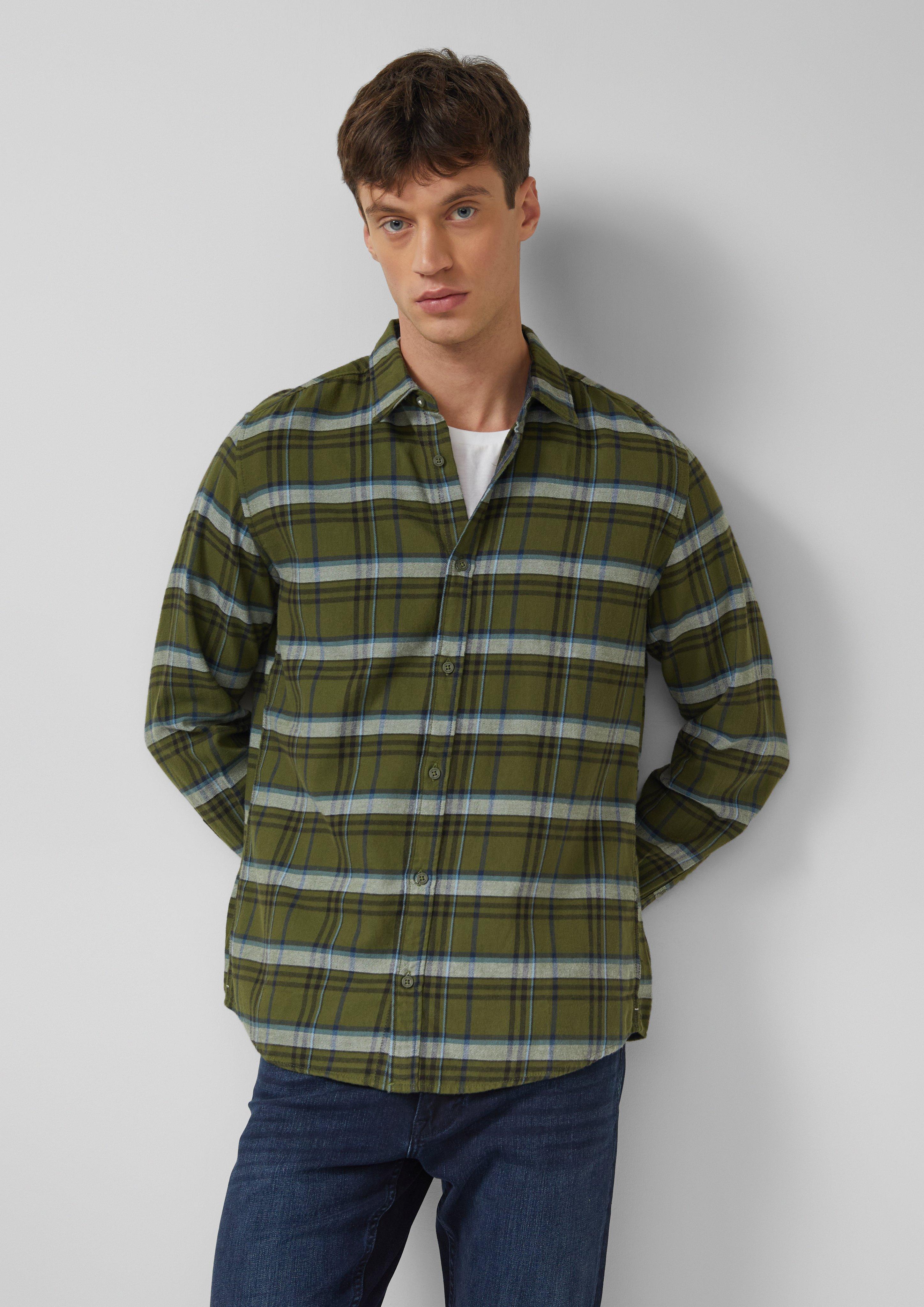 Thumbnail - Regular Fit: Kariertes Flanellhemd aus Baumwolle