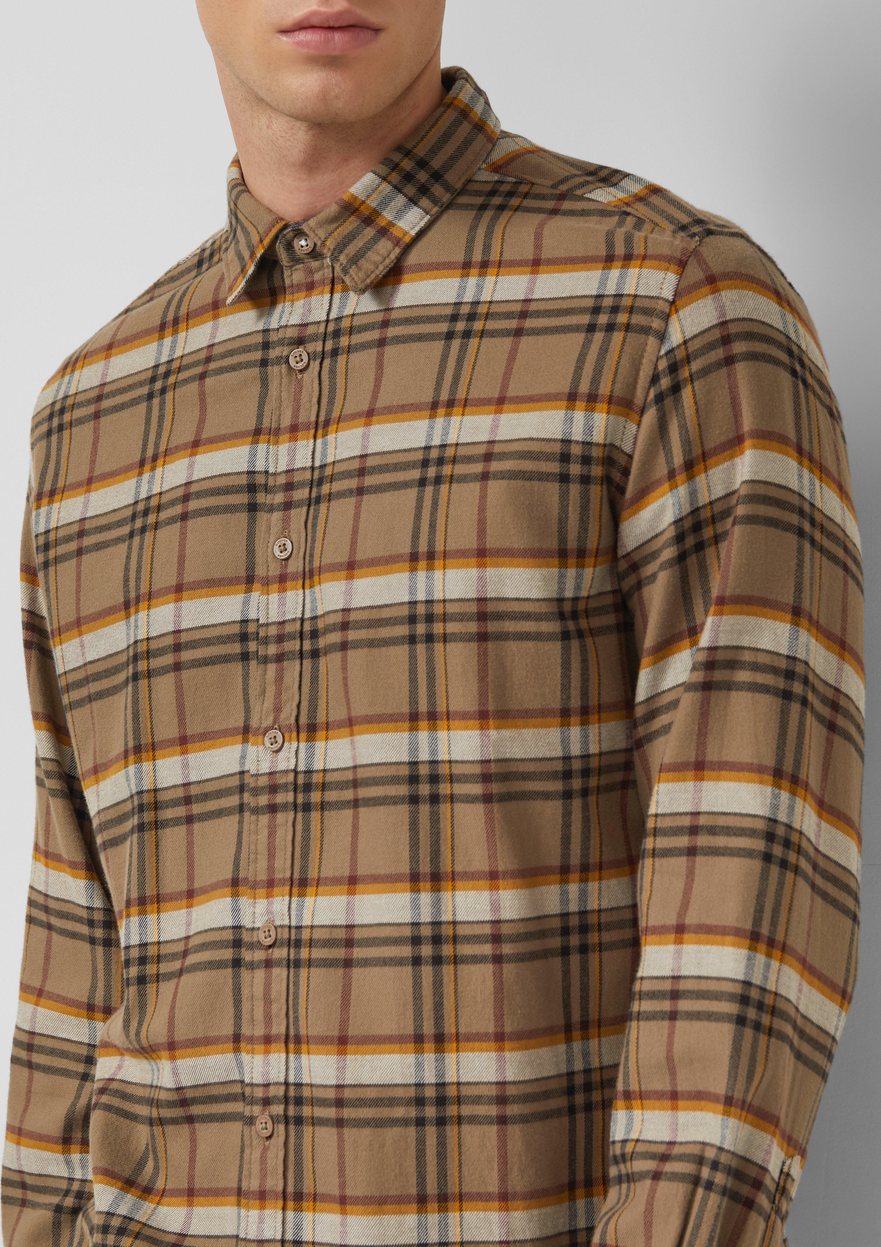 Regular Fit: Kariertes Flanellhemd aus Baumwolle