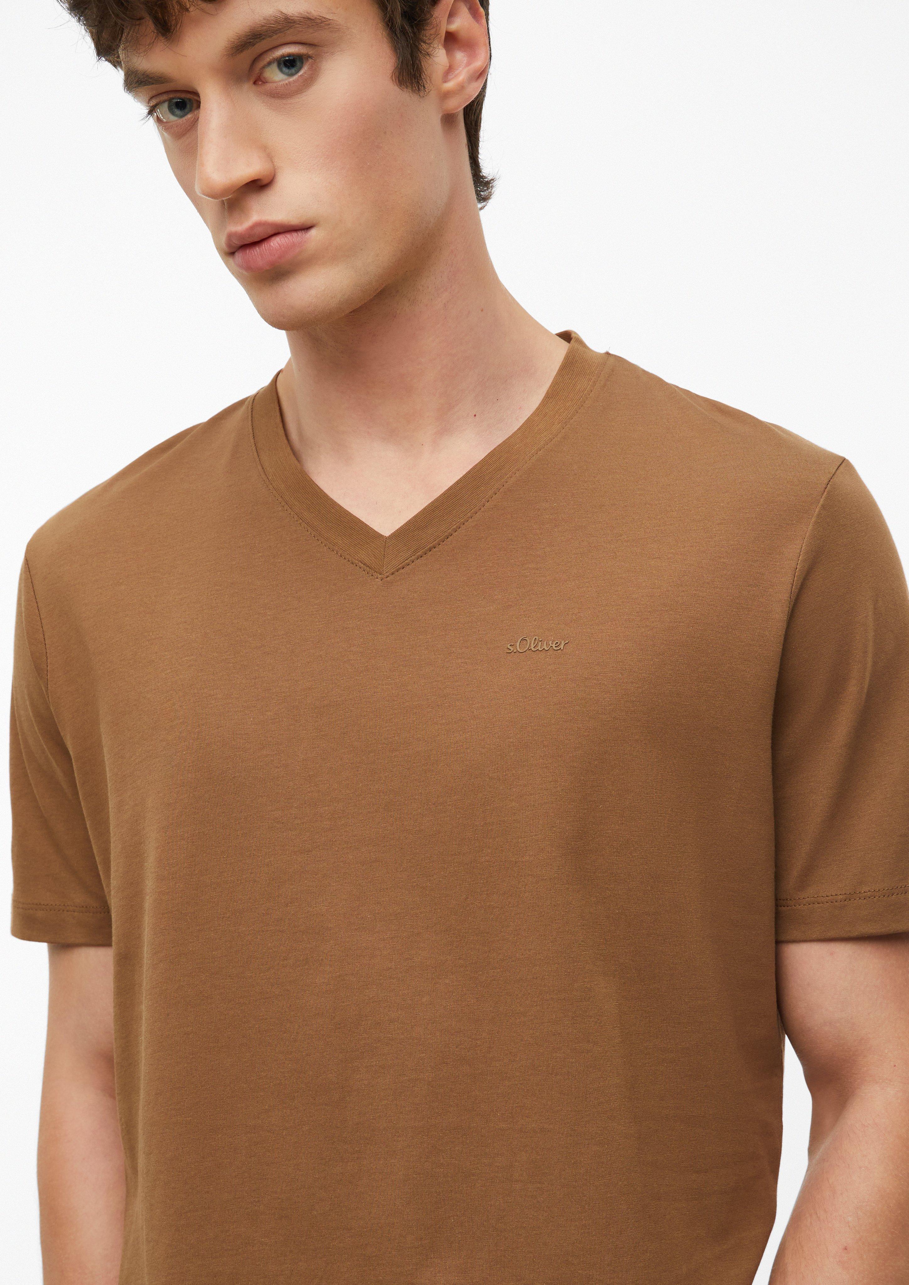 Hommes T-shirt en brun de s.Oliver