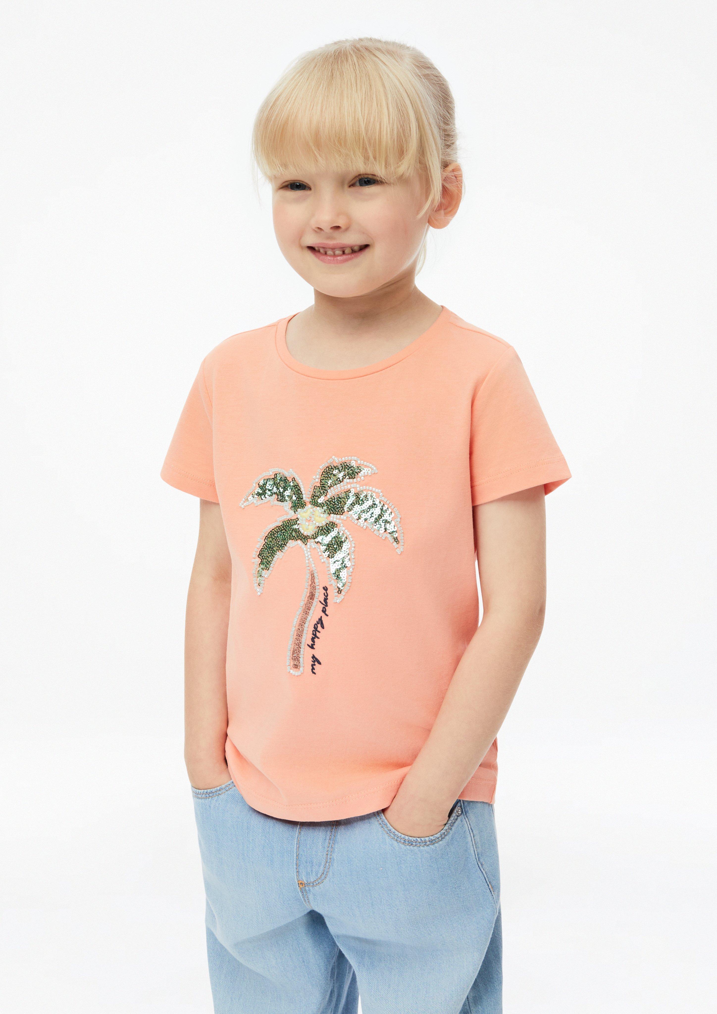 Kinder T-Shirt mit Stickerei und Pailletten im Loose Fit in  von s.Oliver