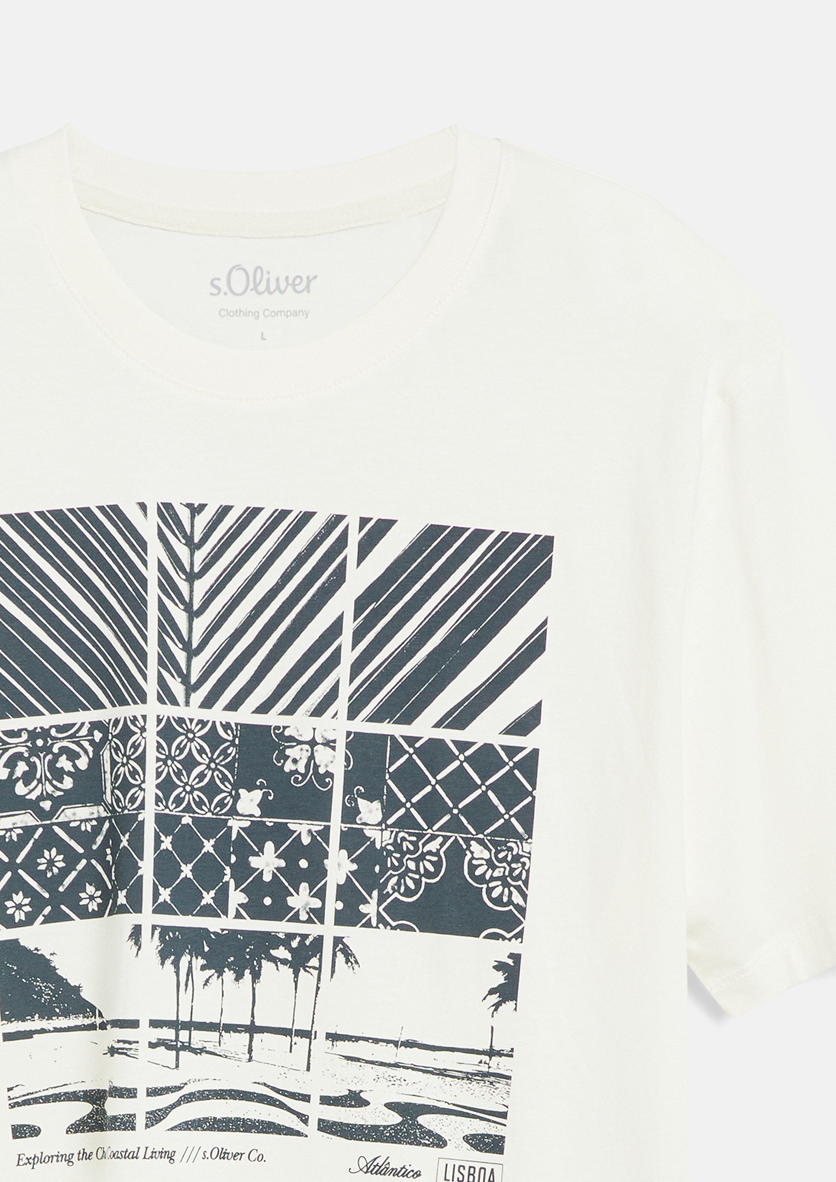 Herren T-Shirt in creme von s.Oliver