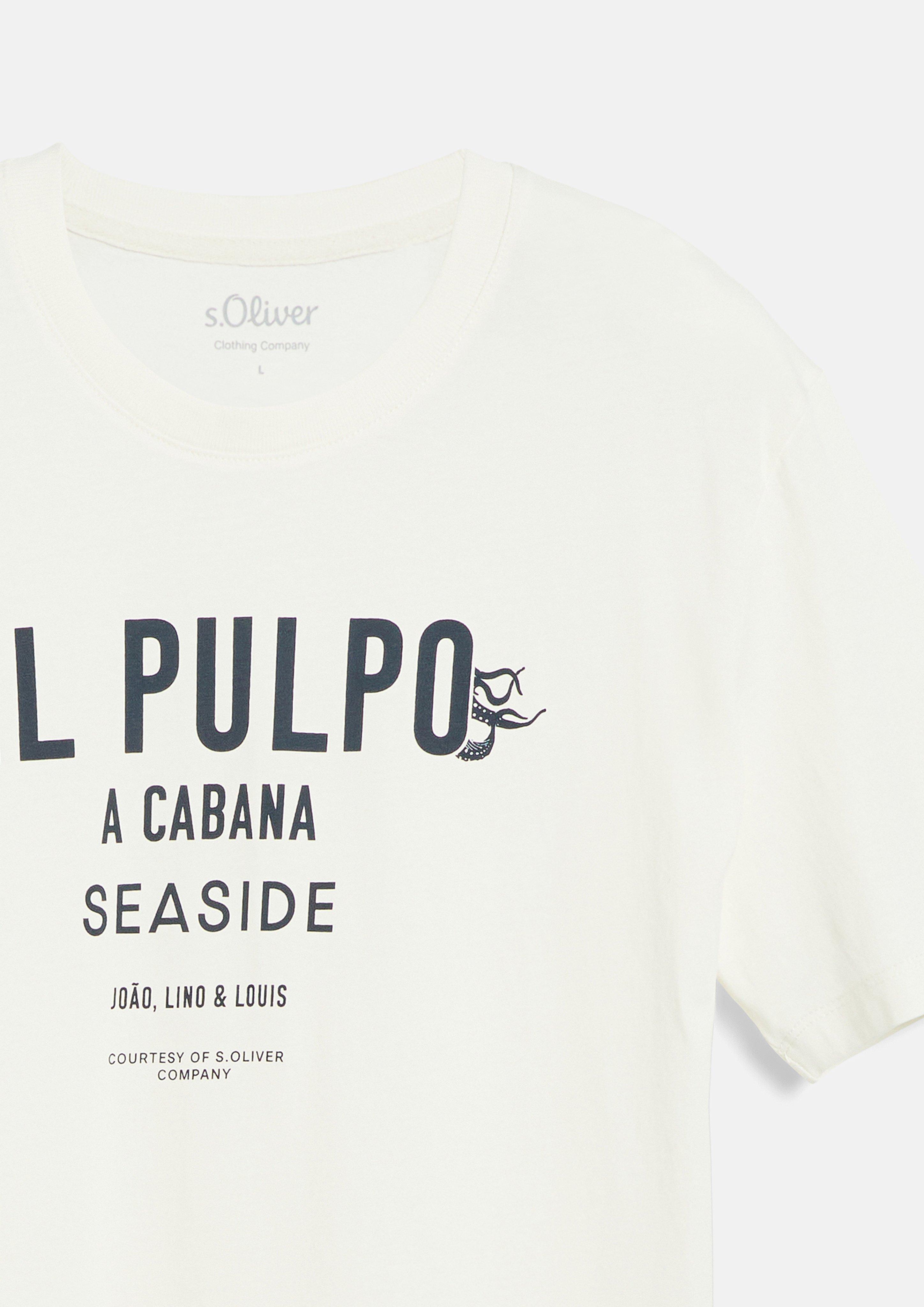 Heren T-Shirt in crème van s.Oliver