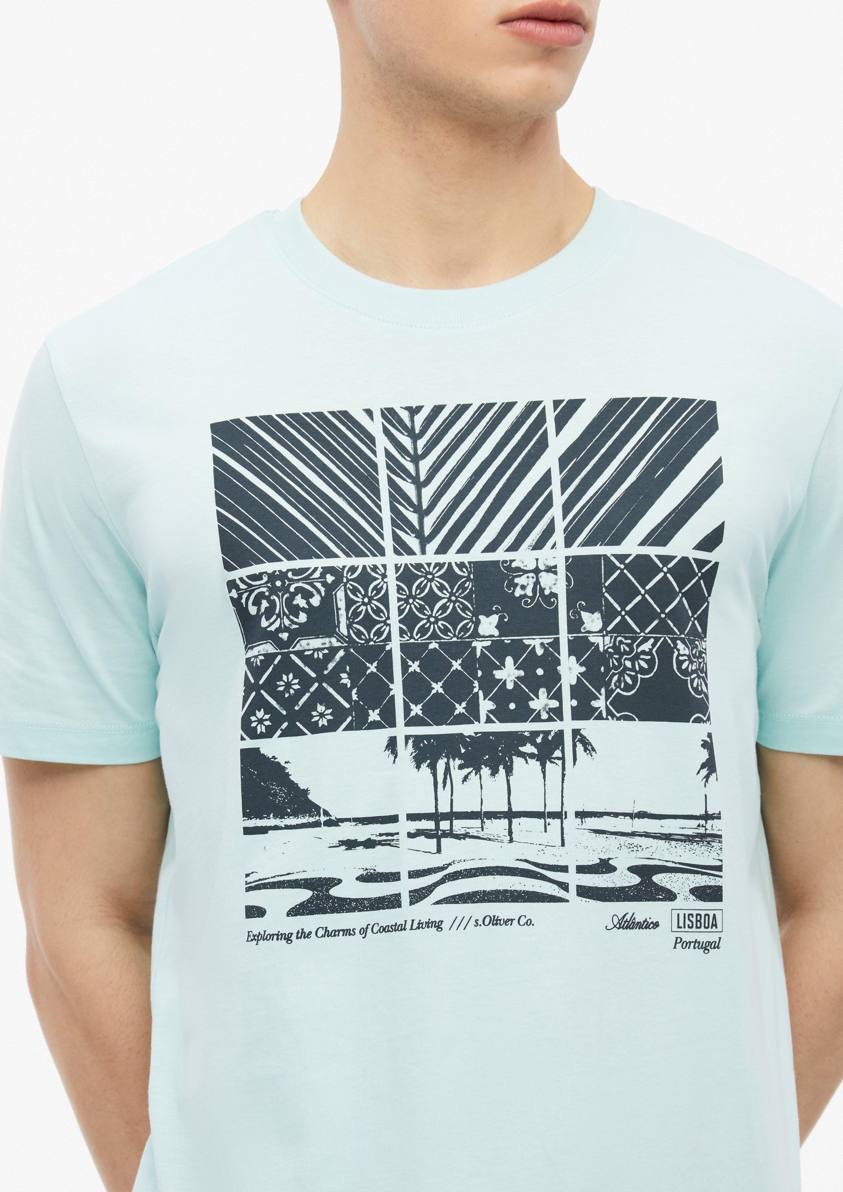 Herren T-Shirt in türkis von s.Oliver