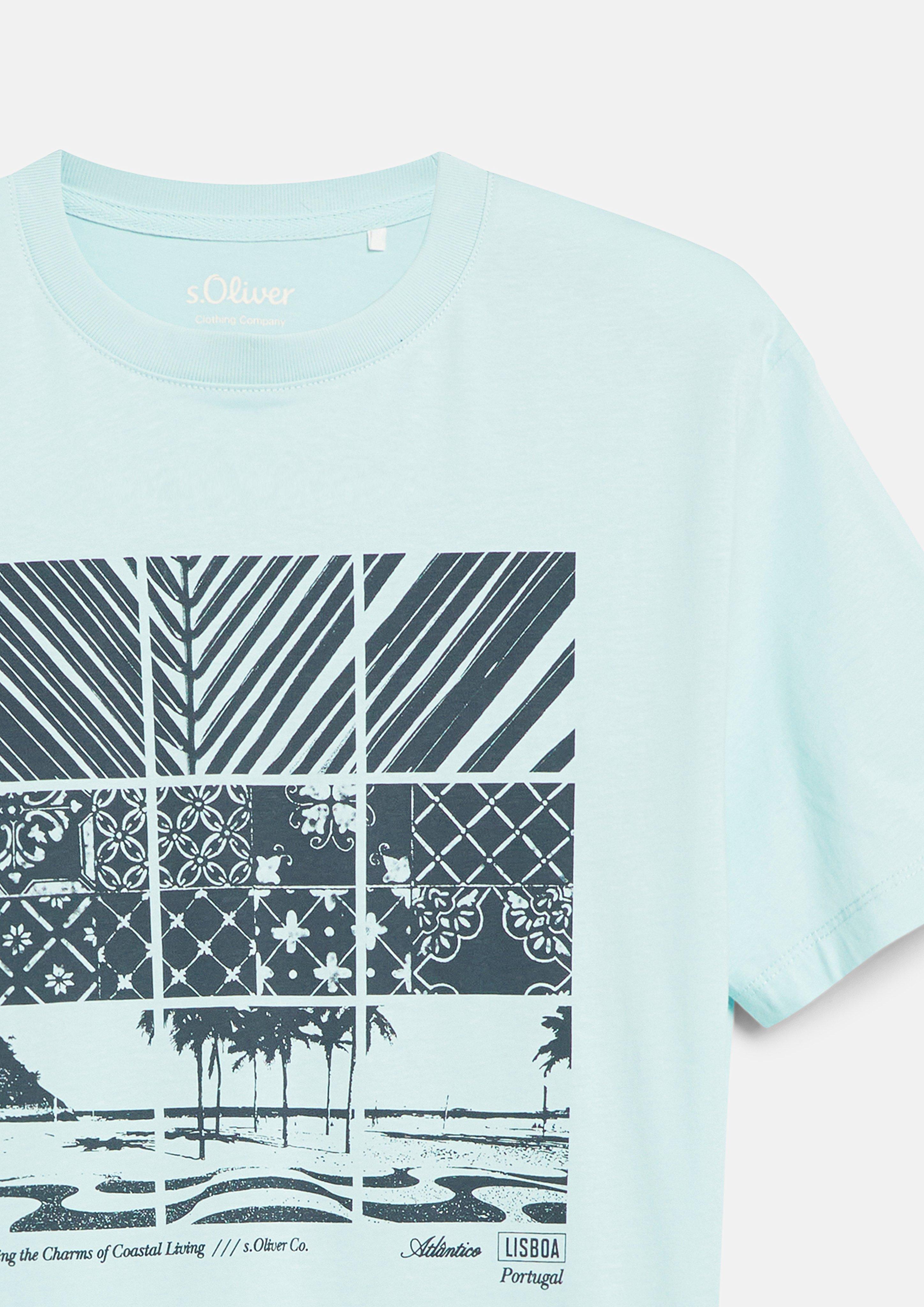 Herren T-Shirt in türkis von s.Oliver