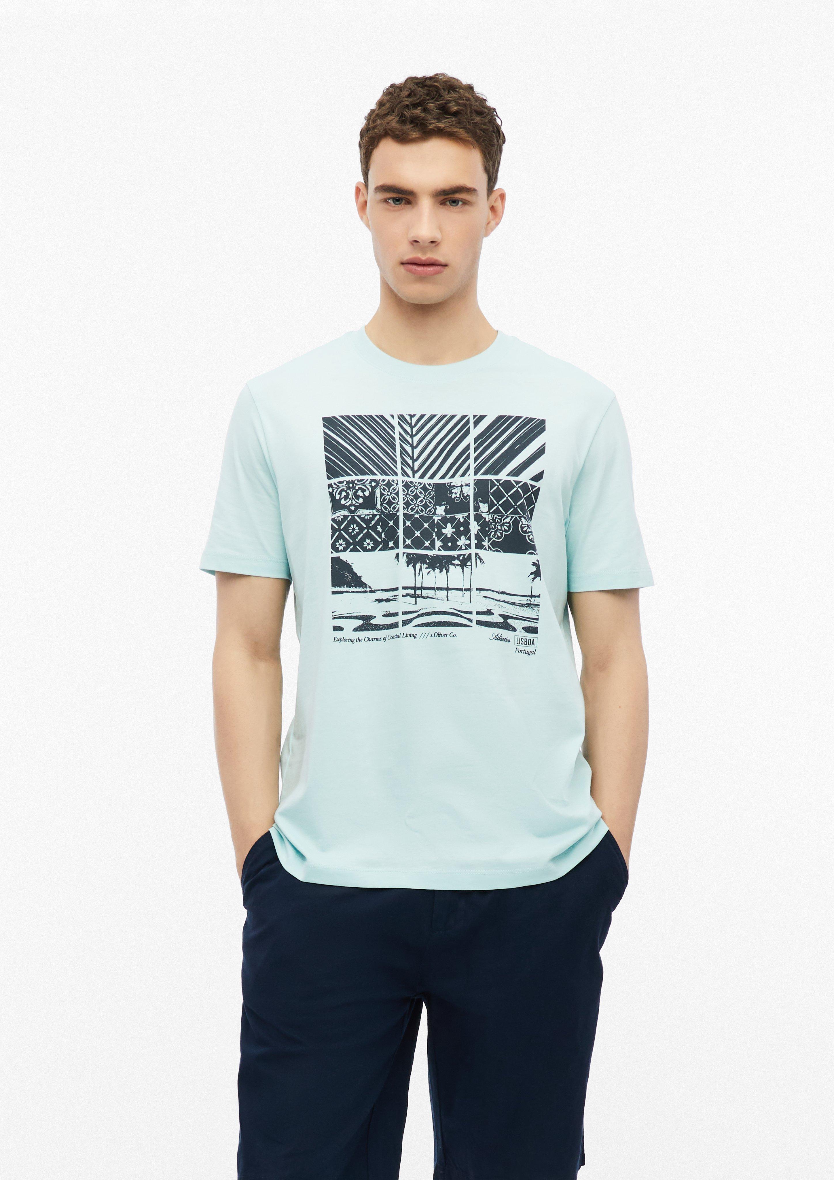 Herren T-Shirt in türkis von s.Oliver