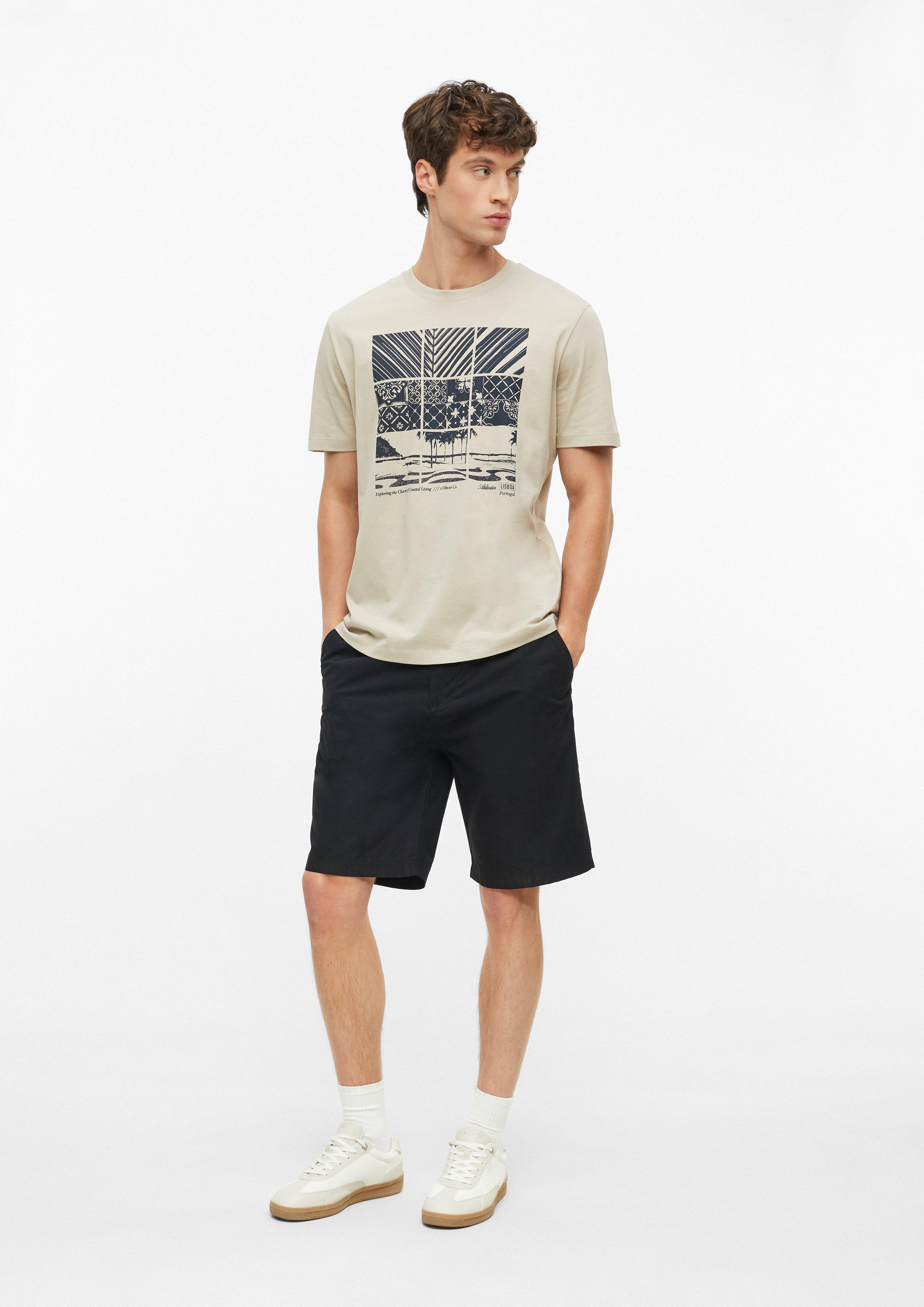 Men T-shirt in beige by s.Oliver