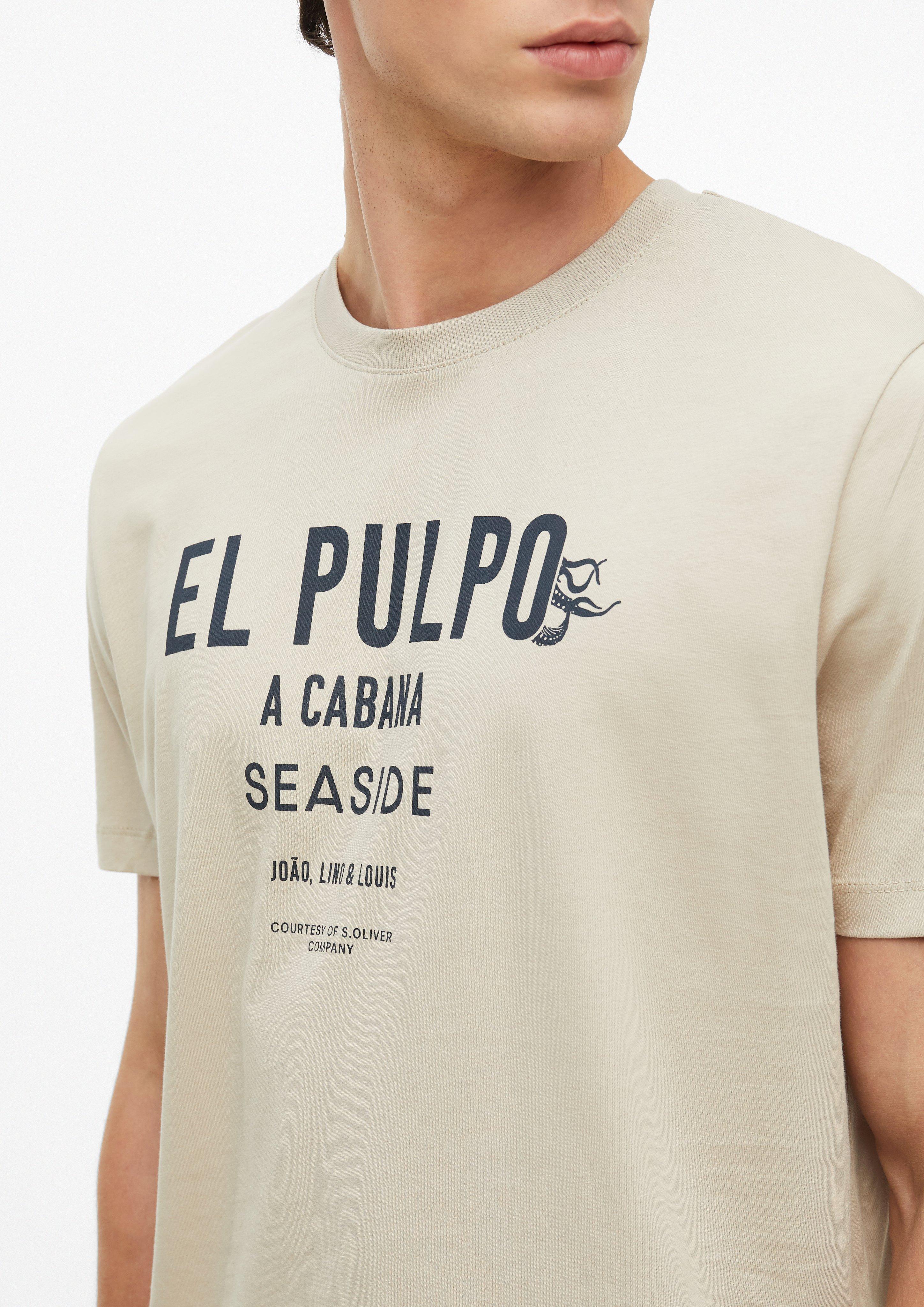Herren T-Shirt in beige von s.Oliver