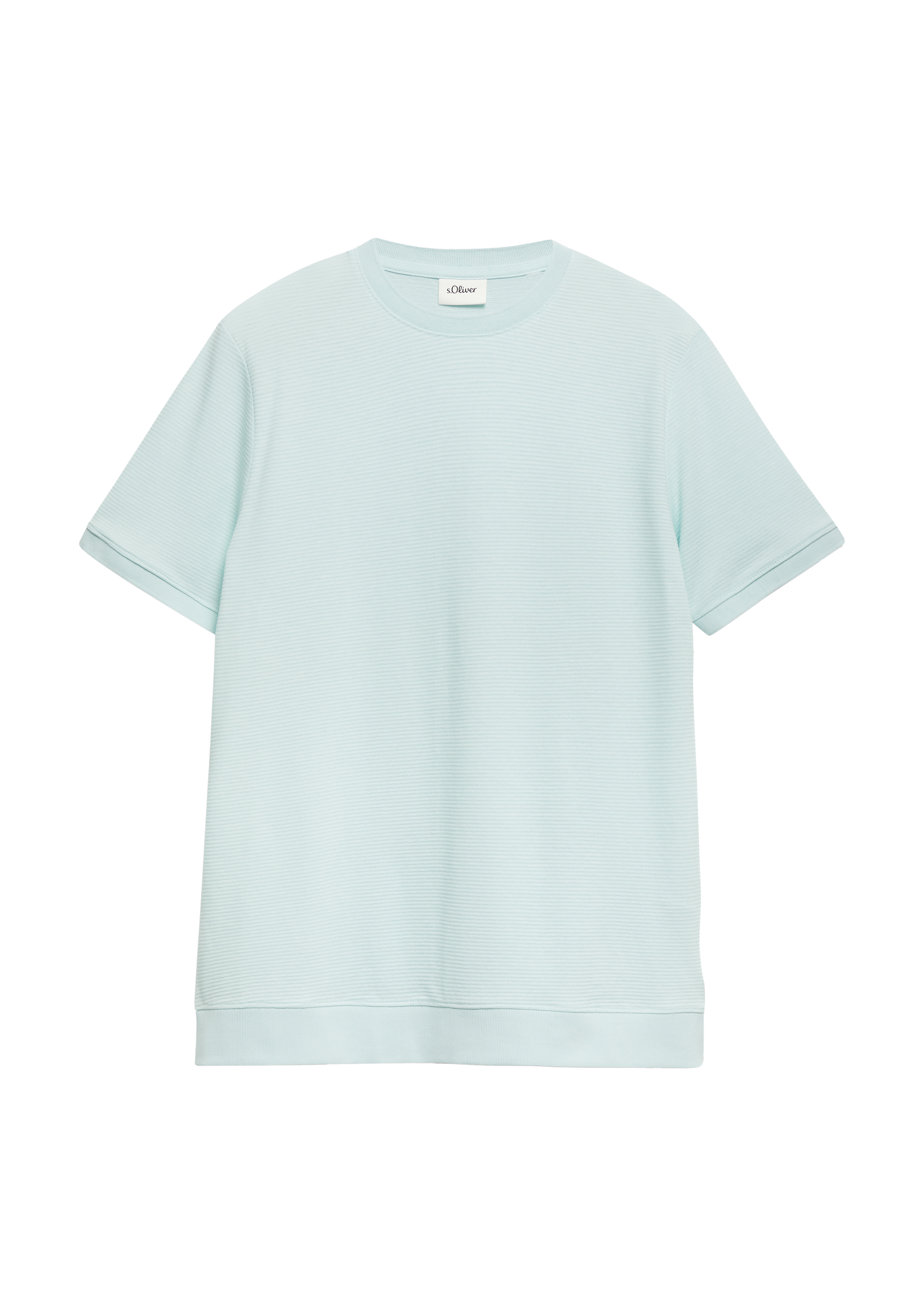 Gestructureerd T-shirt met manchetten