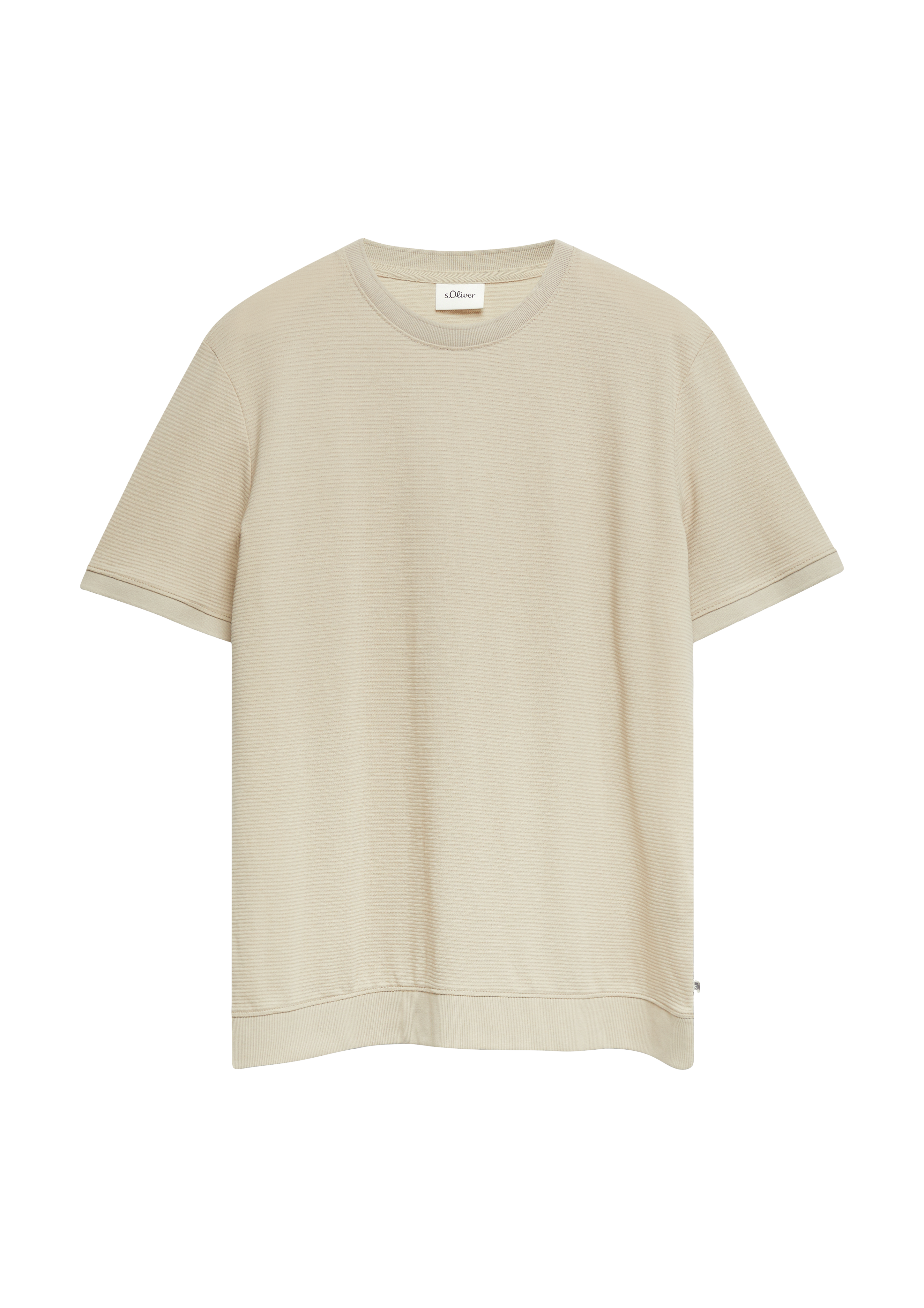 Gestructureerd T-shirt met manchetten