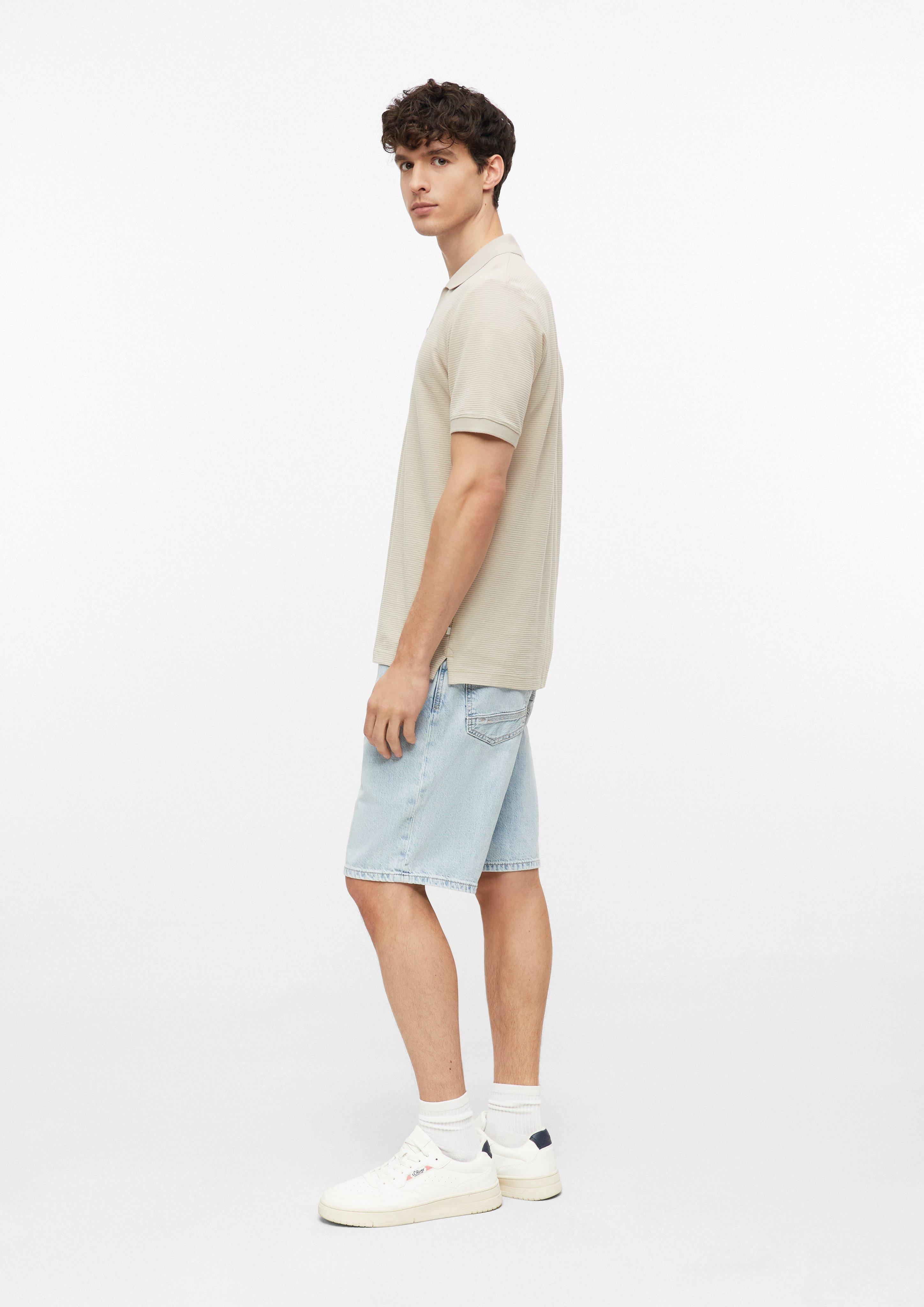 Heren Poloshirt in beige van s.Oliver