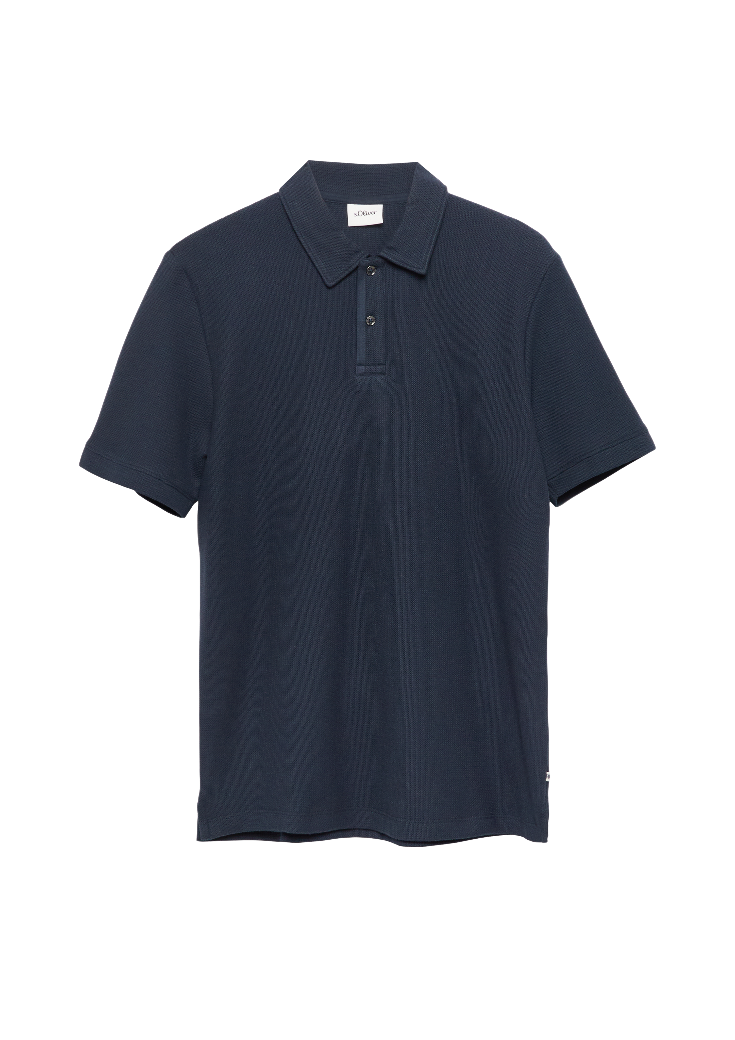 Gestructureerde polo met zijsplitten