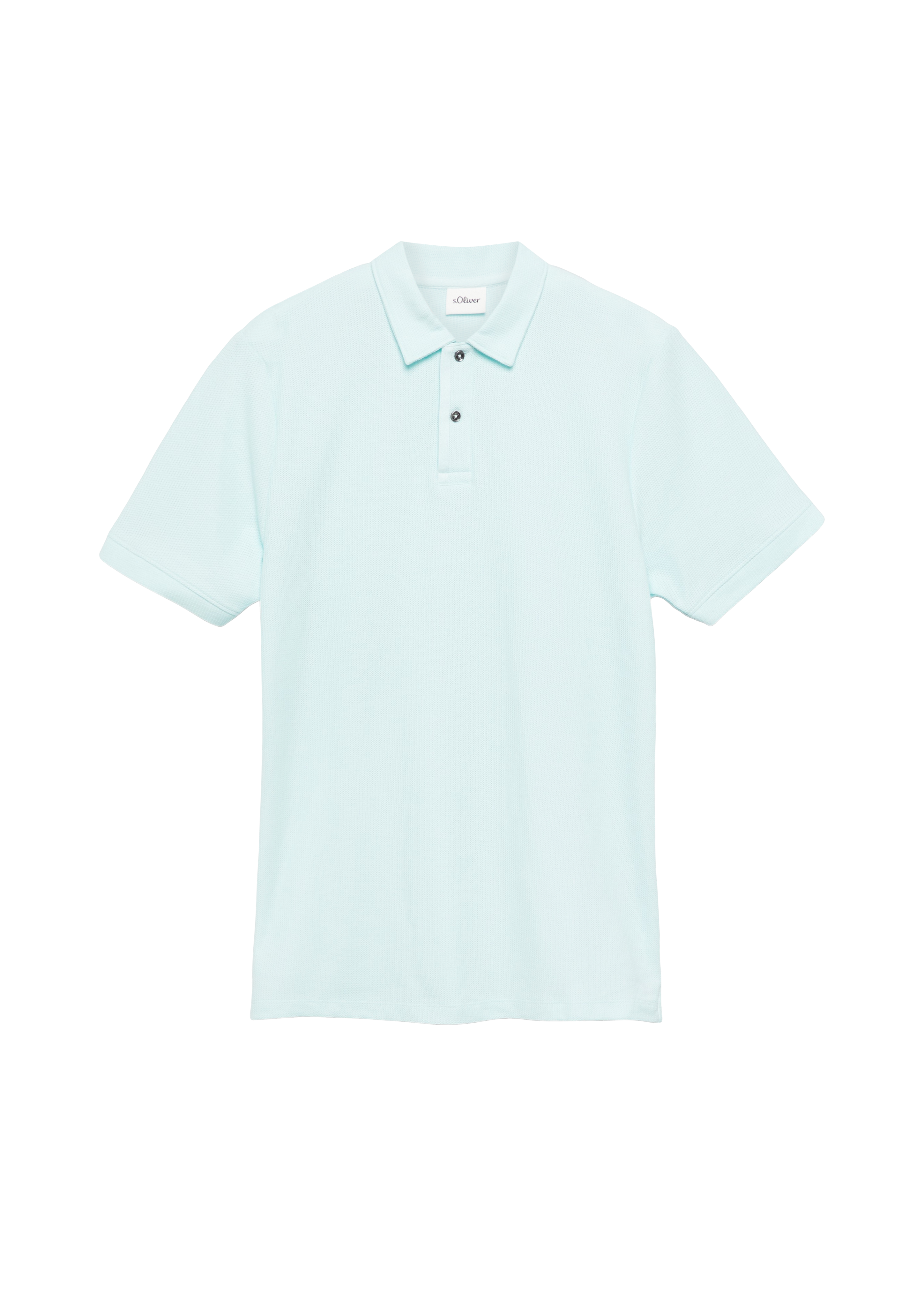 Gestructureerde polo met zijsplitten