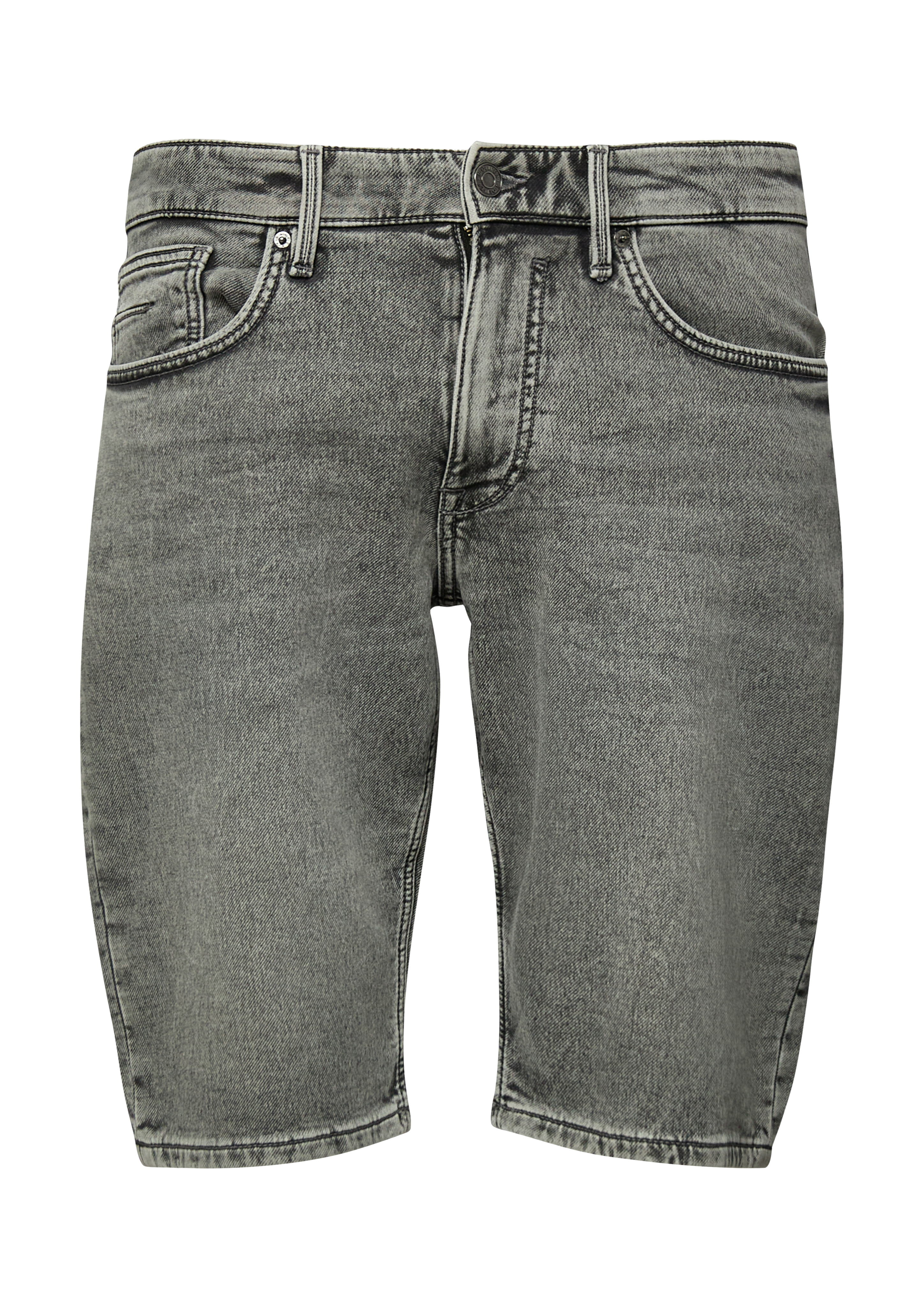 Bermudajeans / Regular fit / Halfhoog / Sweat denim