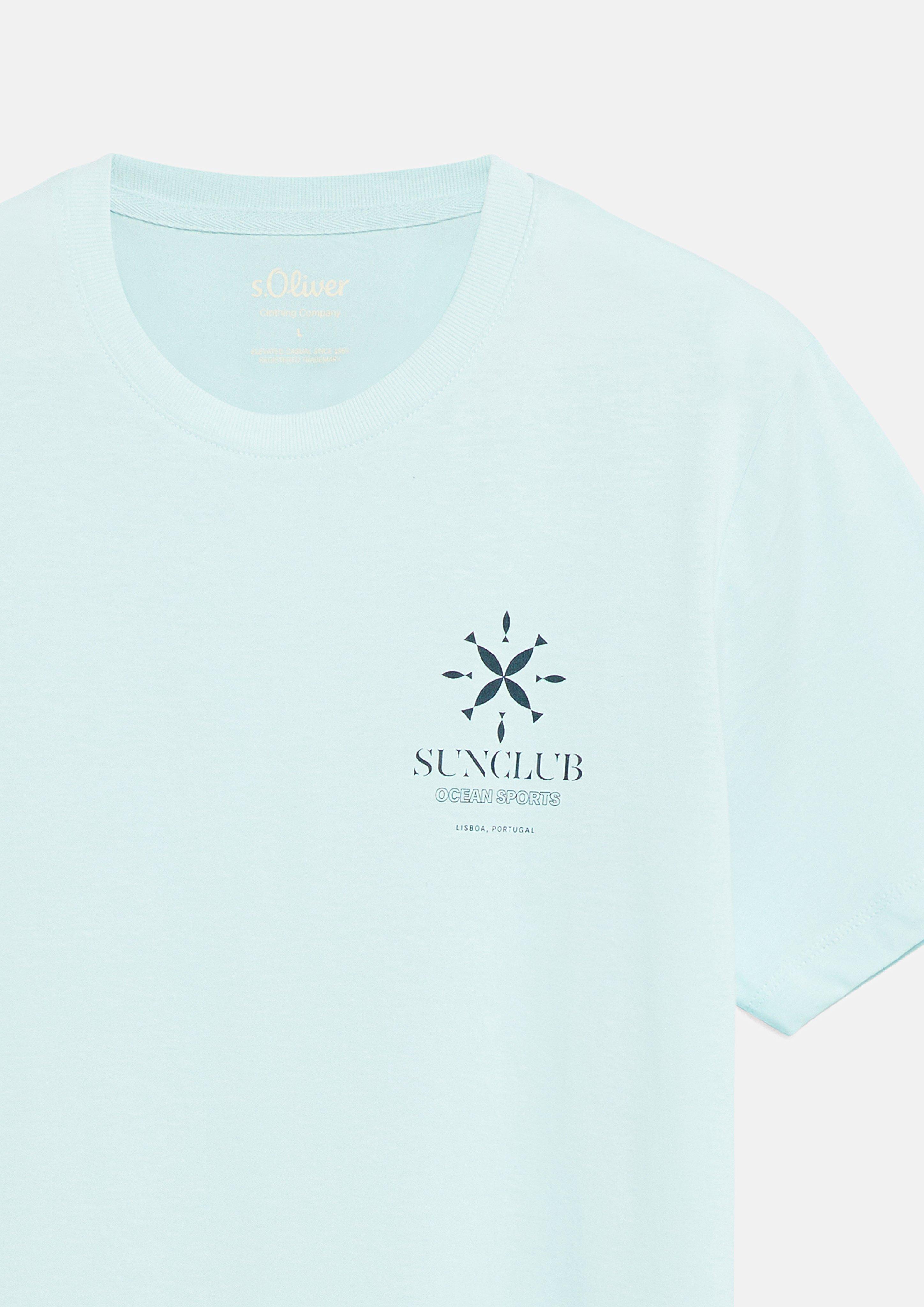 Men T-Shirt in turquoise by s.Oliver