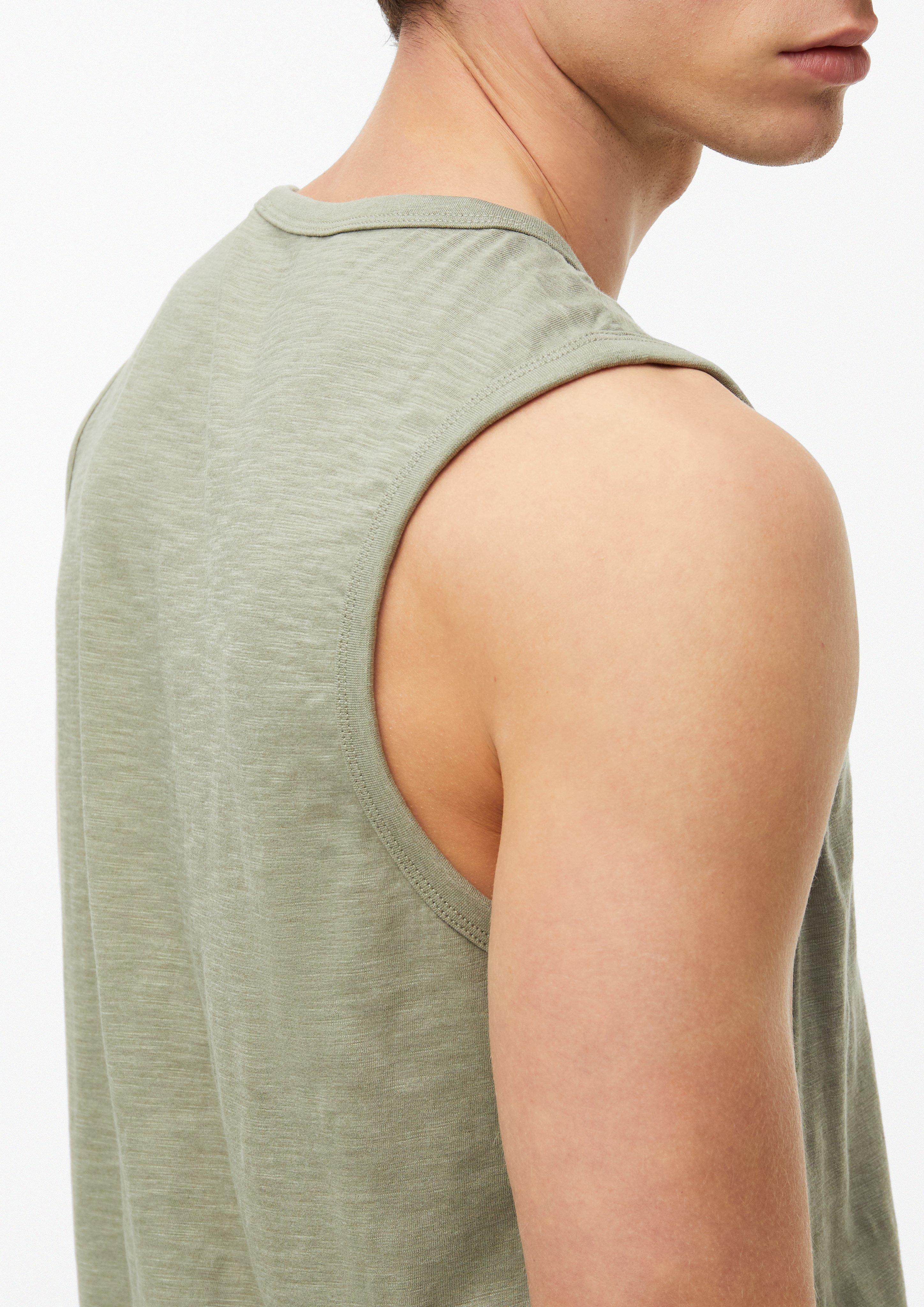 Heren T-shirt in olijfgroen van s.Oliver