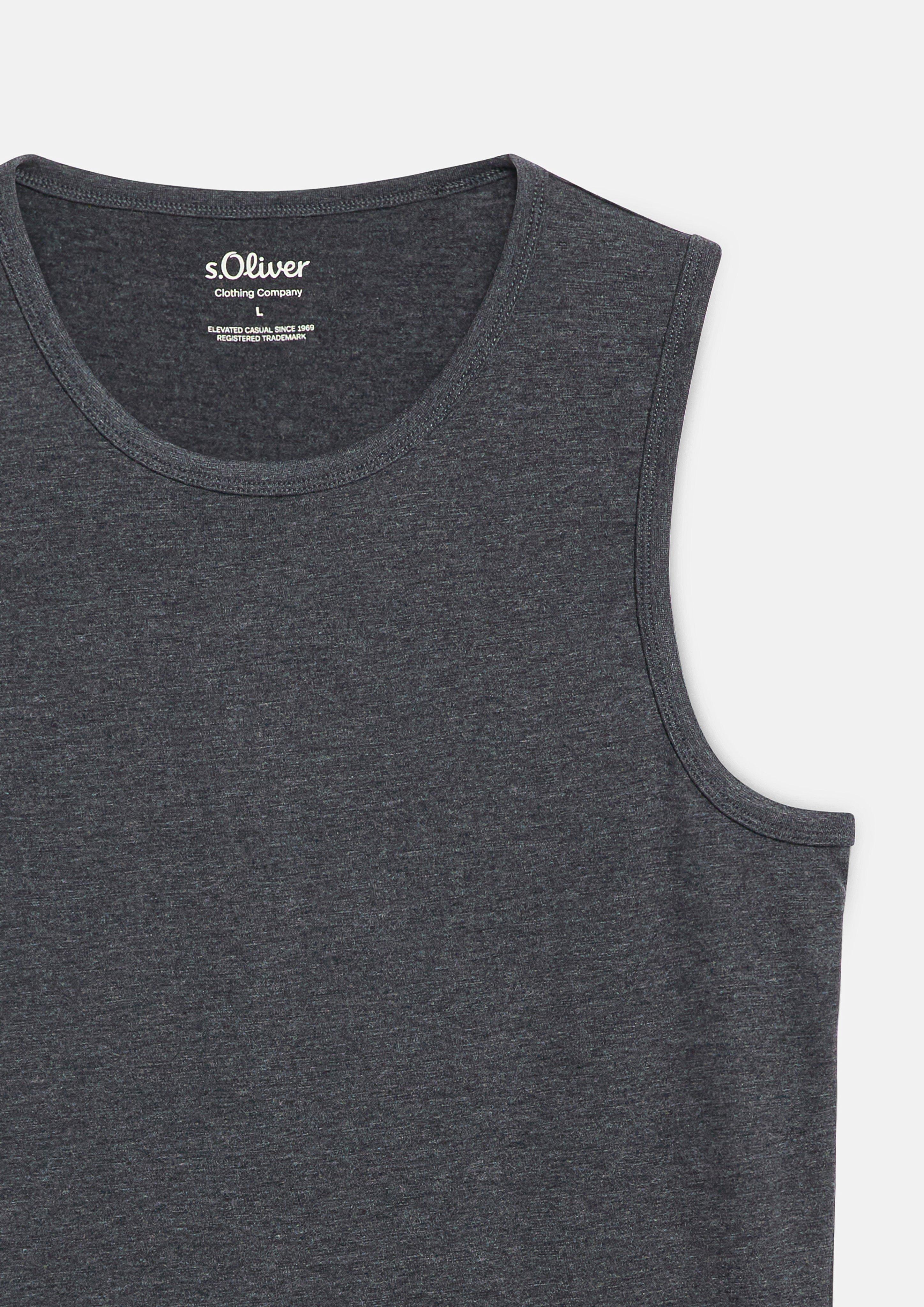 Heren T-shirt in zwart van s.Oliver