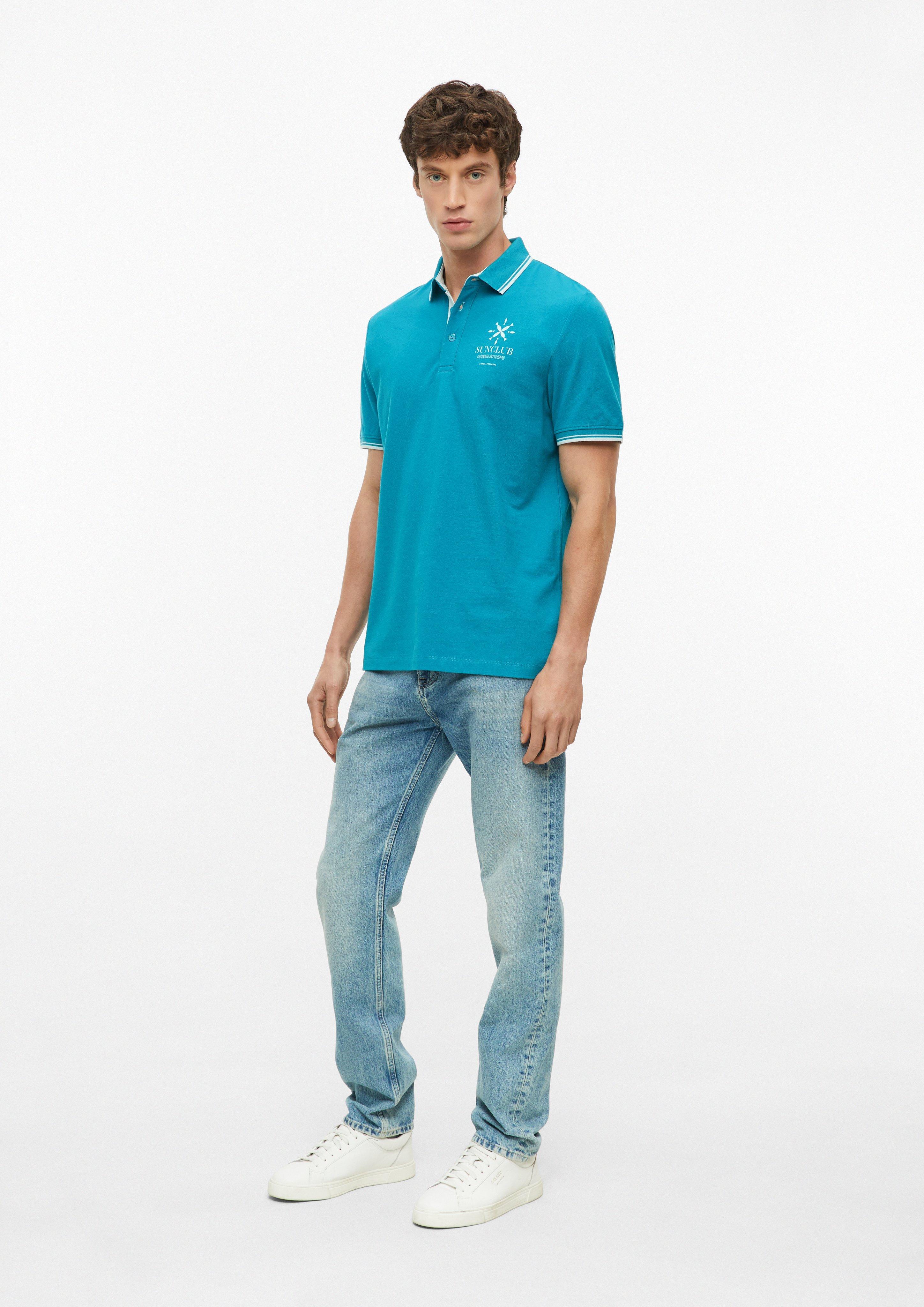 Hommes Polo en turquoise de s.Oliver