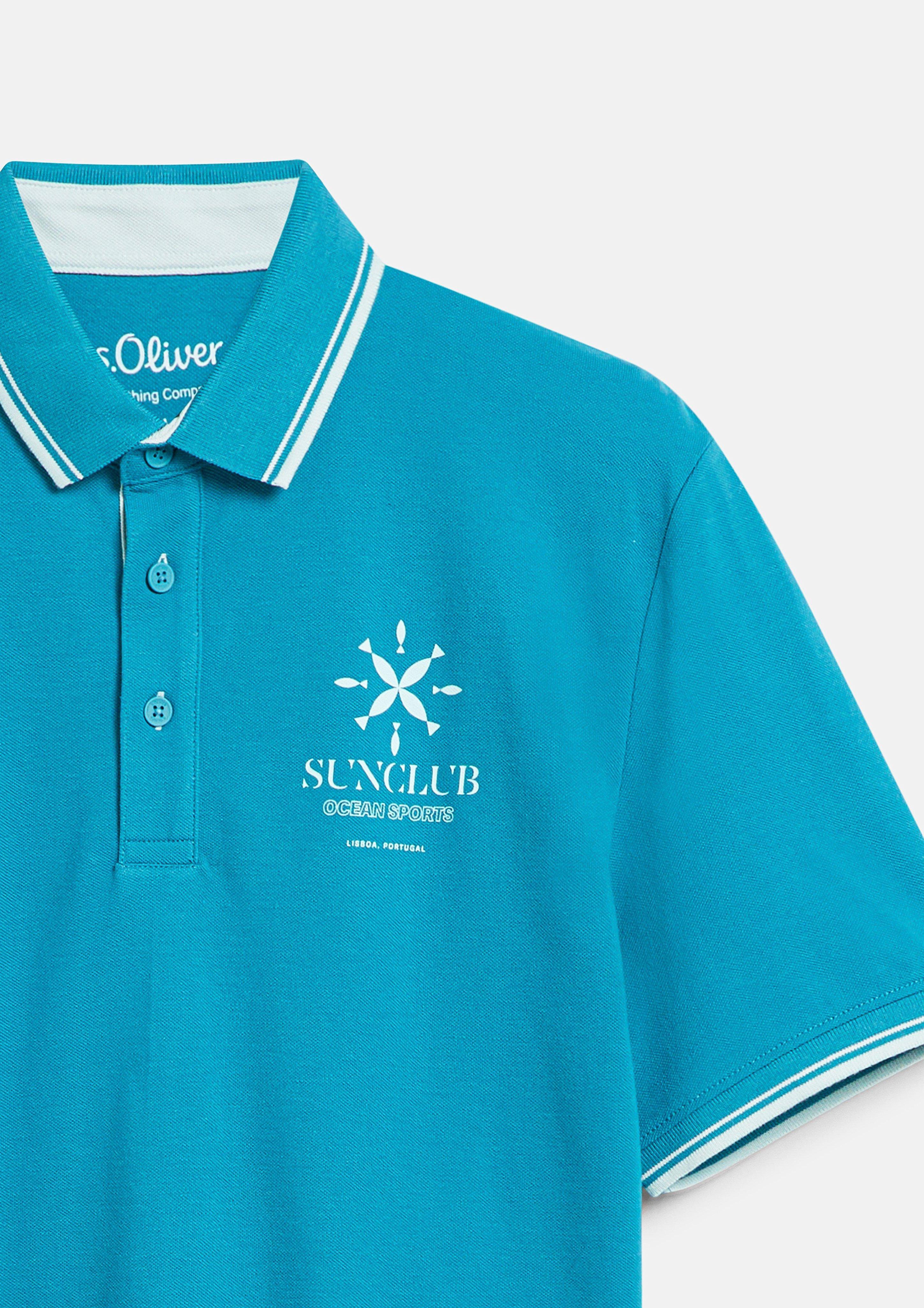 Hommes Polo en turquoise de s.Oliver