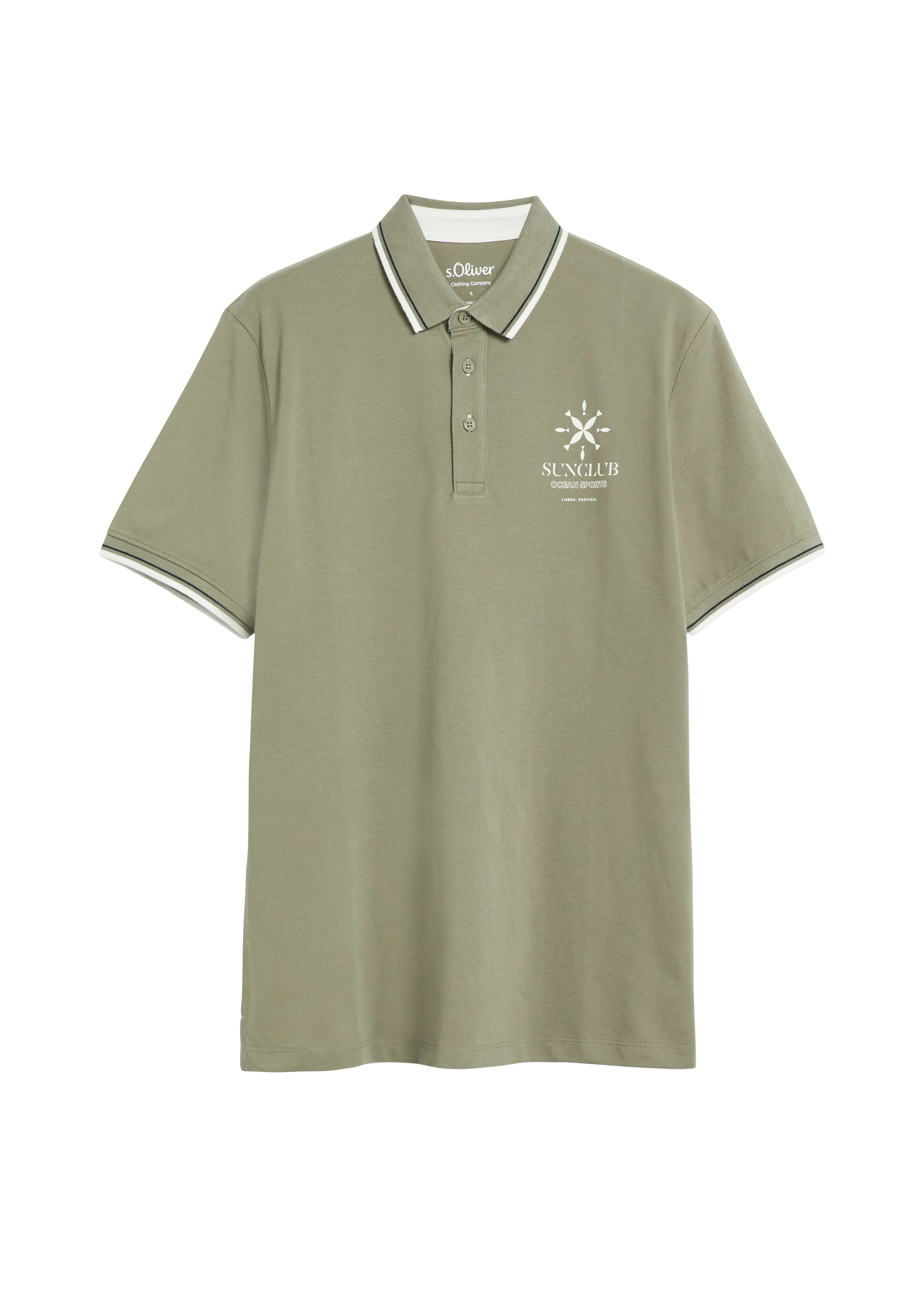 Poloshirt aus Baumwollpiqué mit Kontrast-Details