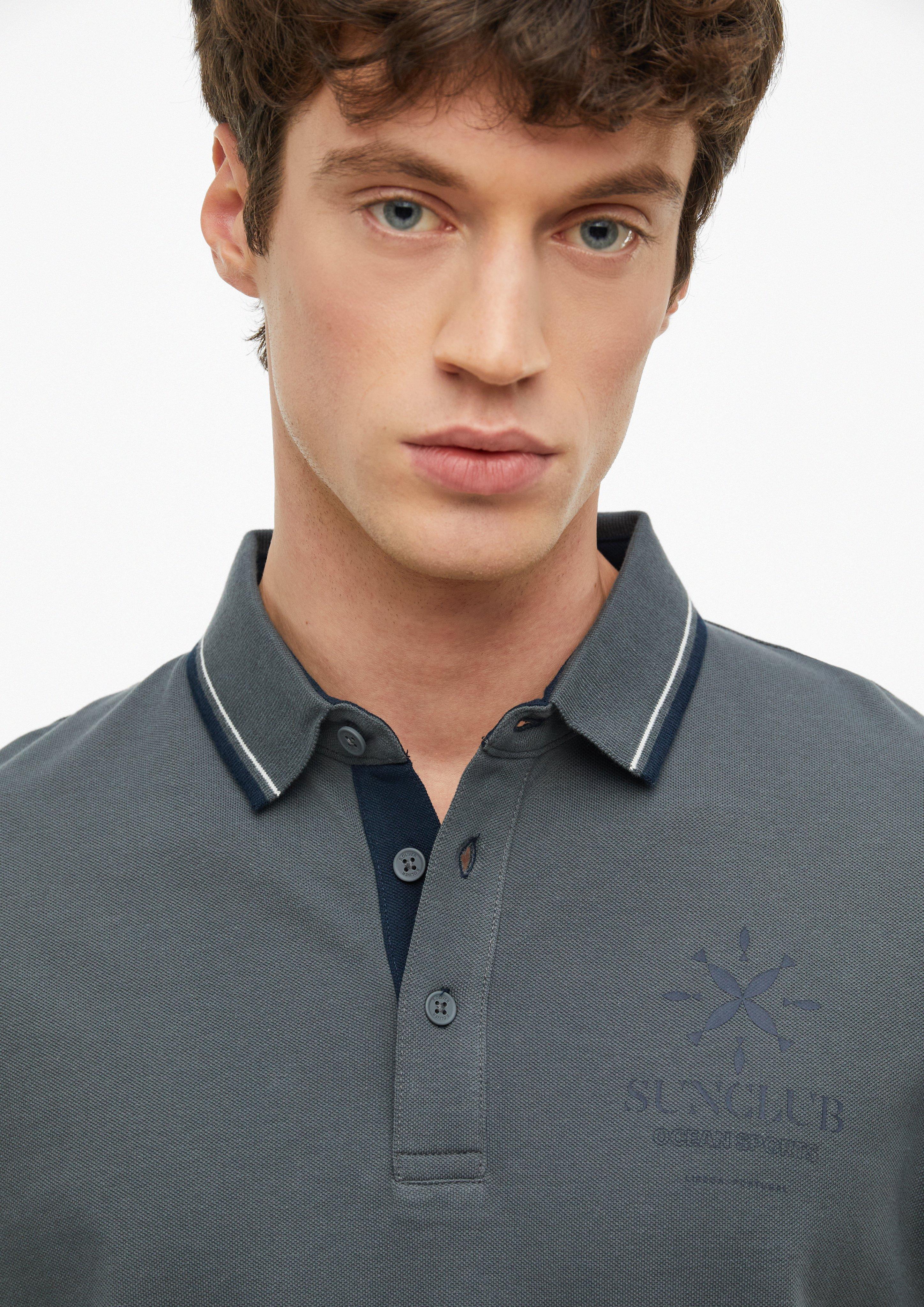 Heren Poloshirt in grijs van s.Oliver