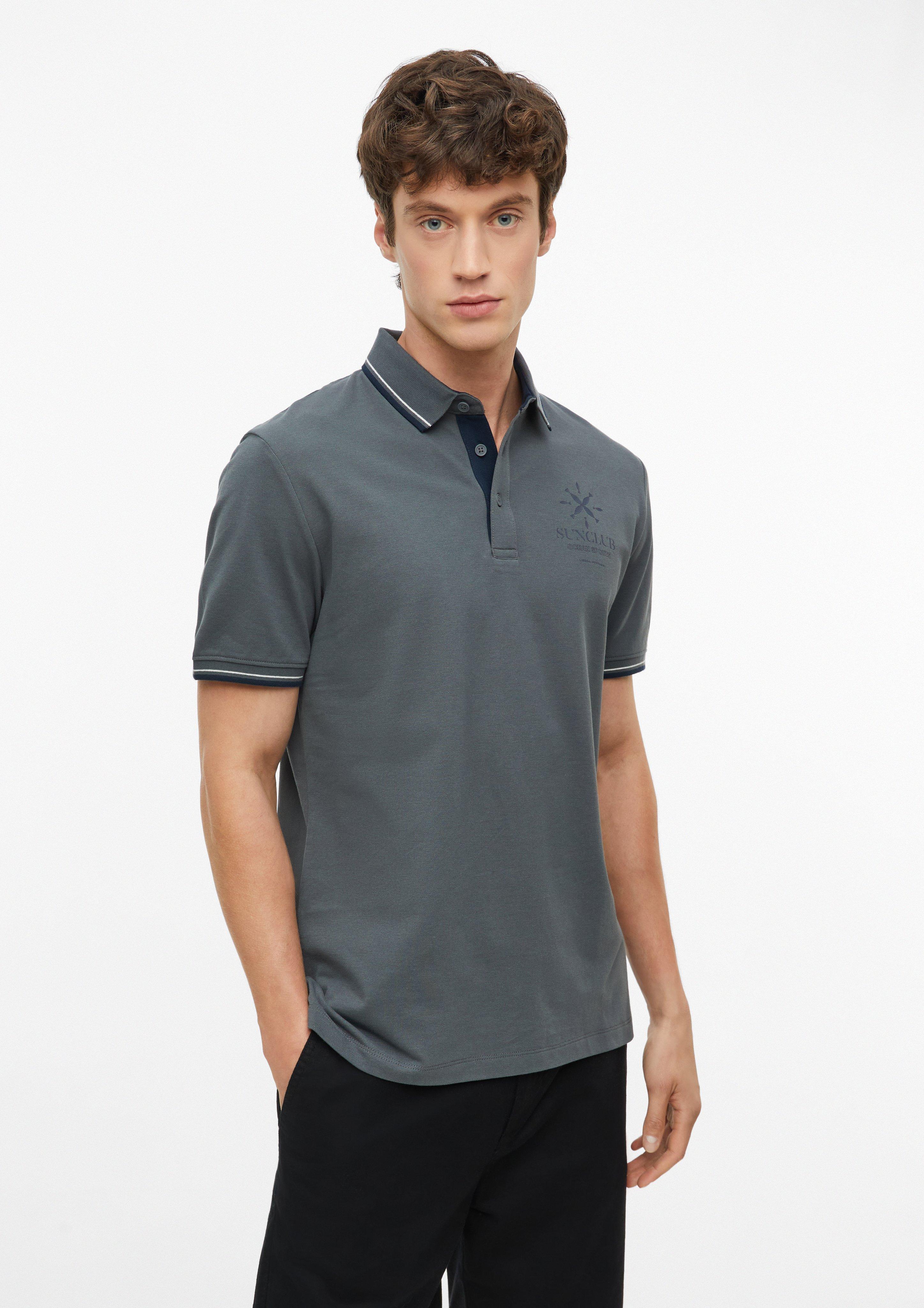 Herren Poloshirt aus Baumwollpiqué mit Kontrast-Details in  von s.Oliver