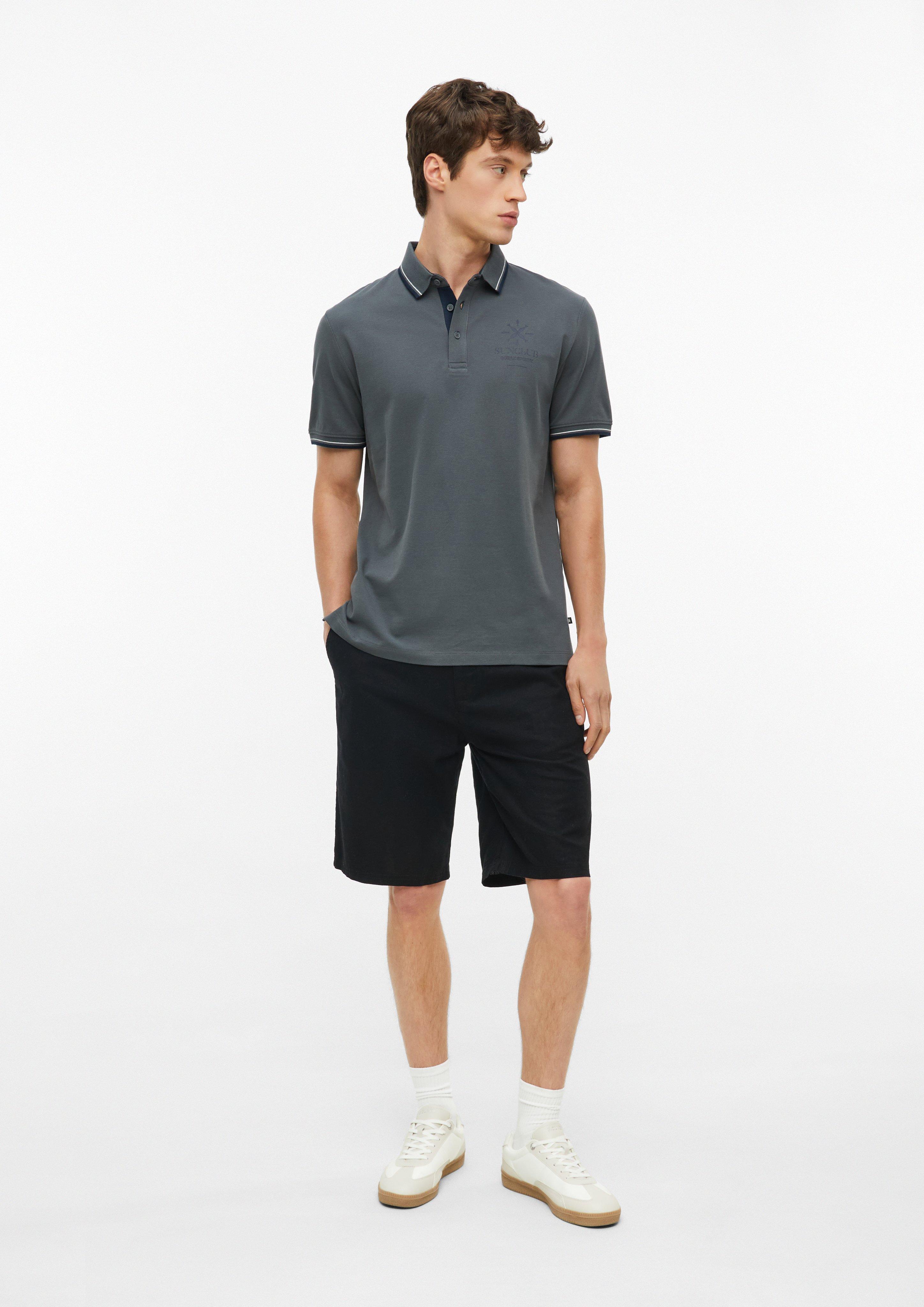 Heren Poloshirt in grijs van s.Oliver