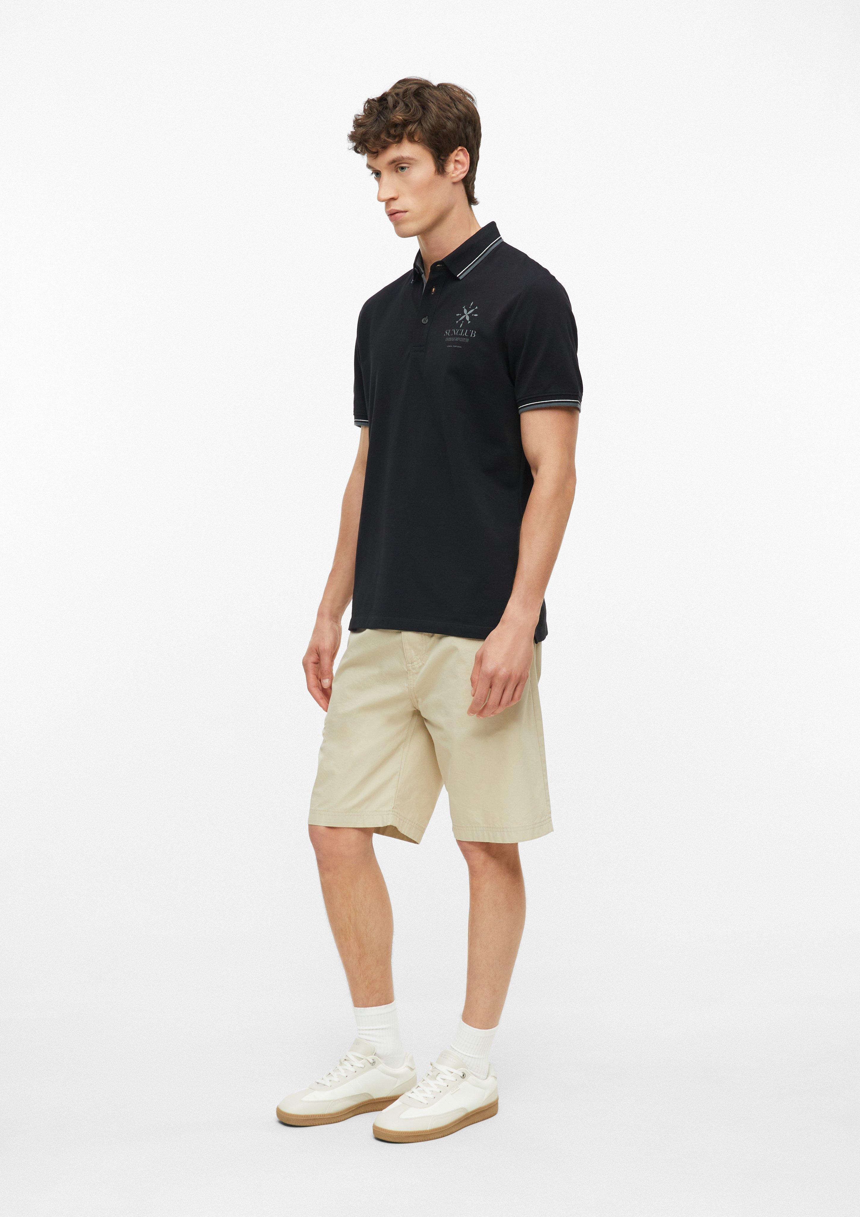 Heren Polo-Shirt in zwart van s.Oliver