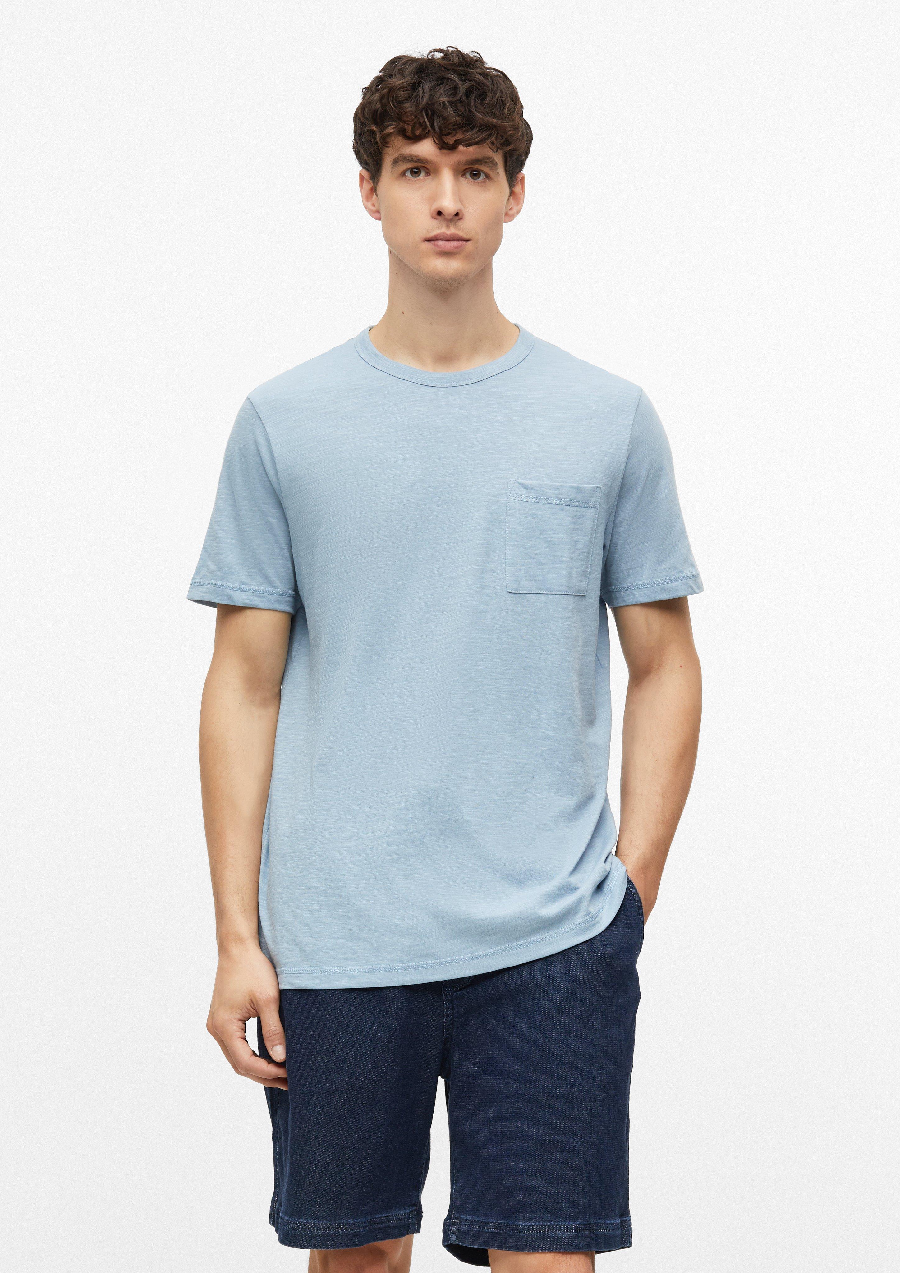 Heren T-shirt van gevlekte katoenmix met borstzak in  van s.Oliver