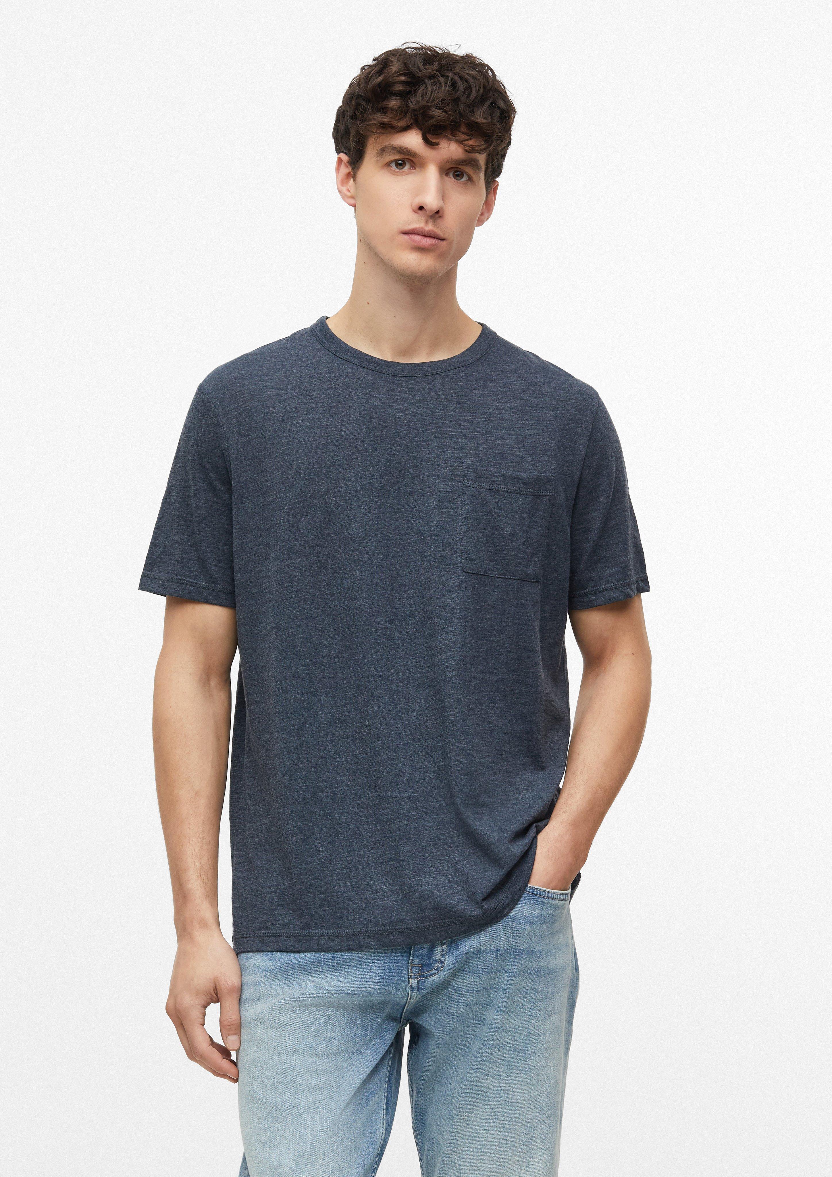 Mezczyzni Melanżowy T-shirt z mieszanki bawełny z kieszenią na piersi w kolorze  od s.Oliver