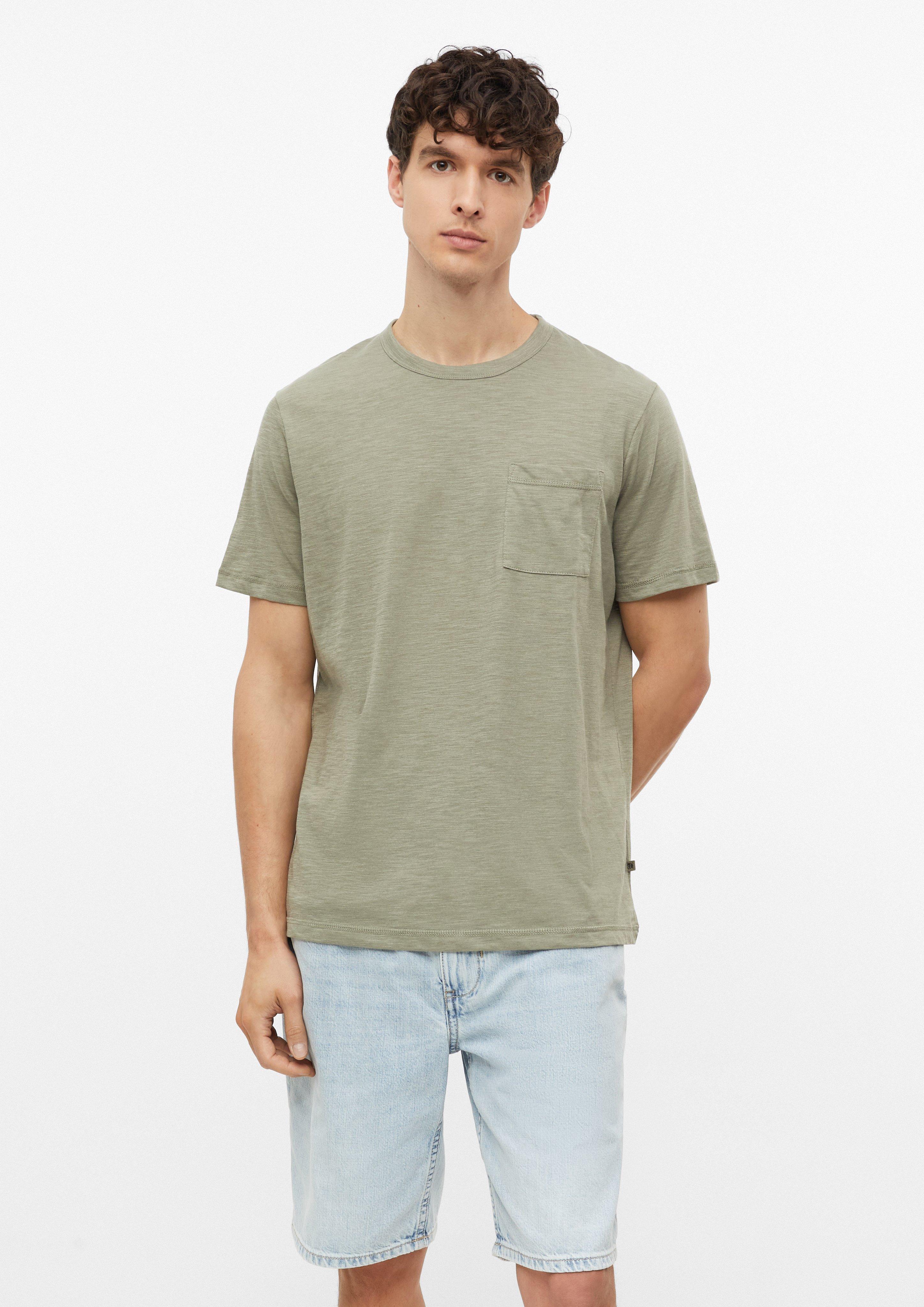 Heren T-shirt van gevlekte katoenmix met borstzak in  van s.Oliver
