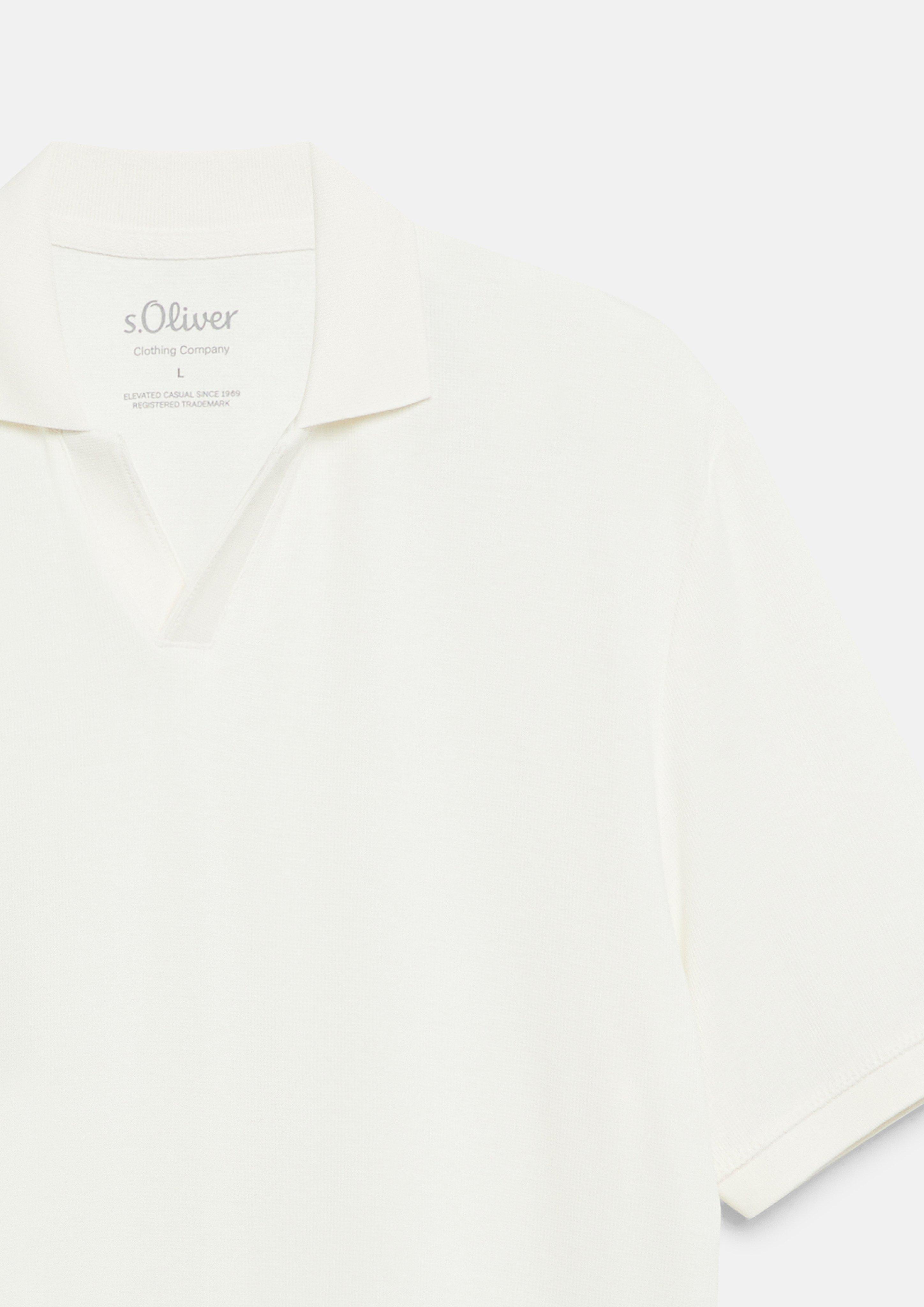 Heren Poloshirt in wit van s.Oliver
