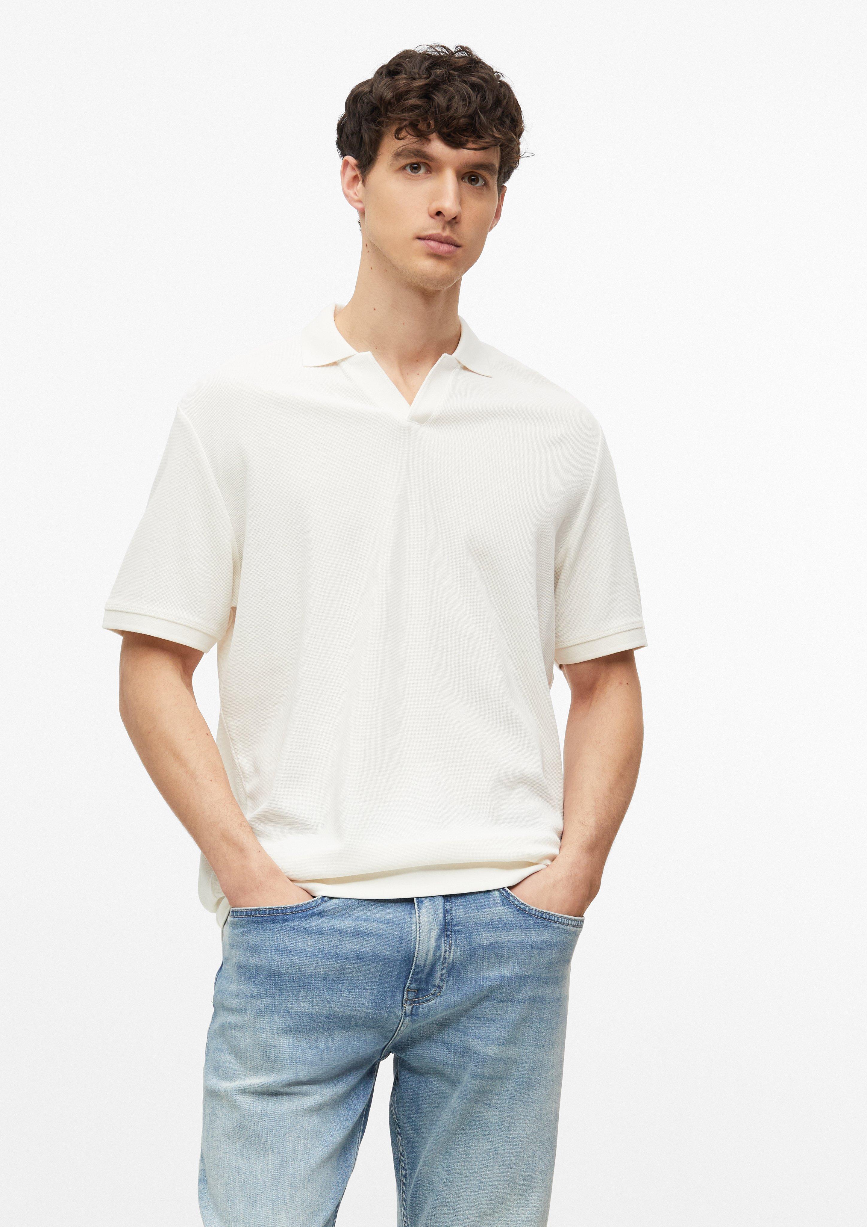 Heren Gestructureerd poloshirt met boorden in  van s.Oliver