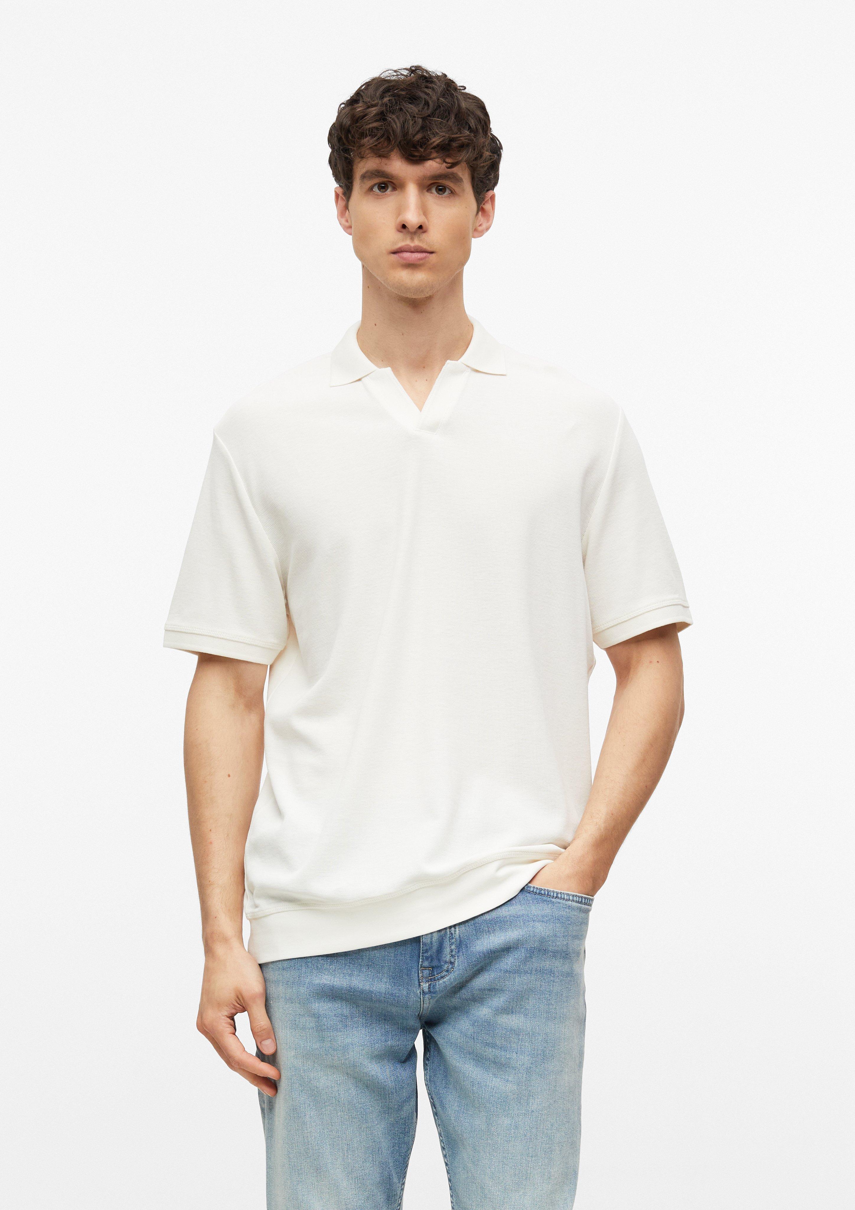Heren Poloshirt in wit van s.Oliver