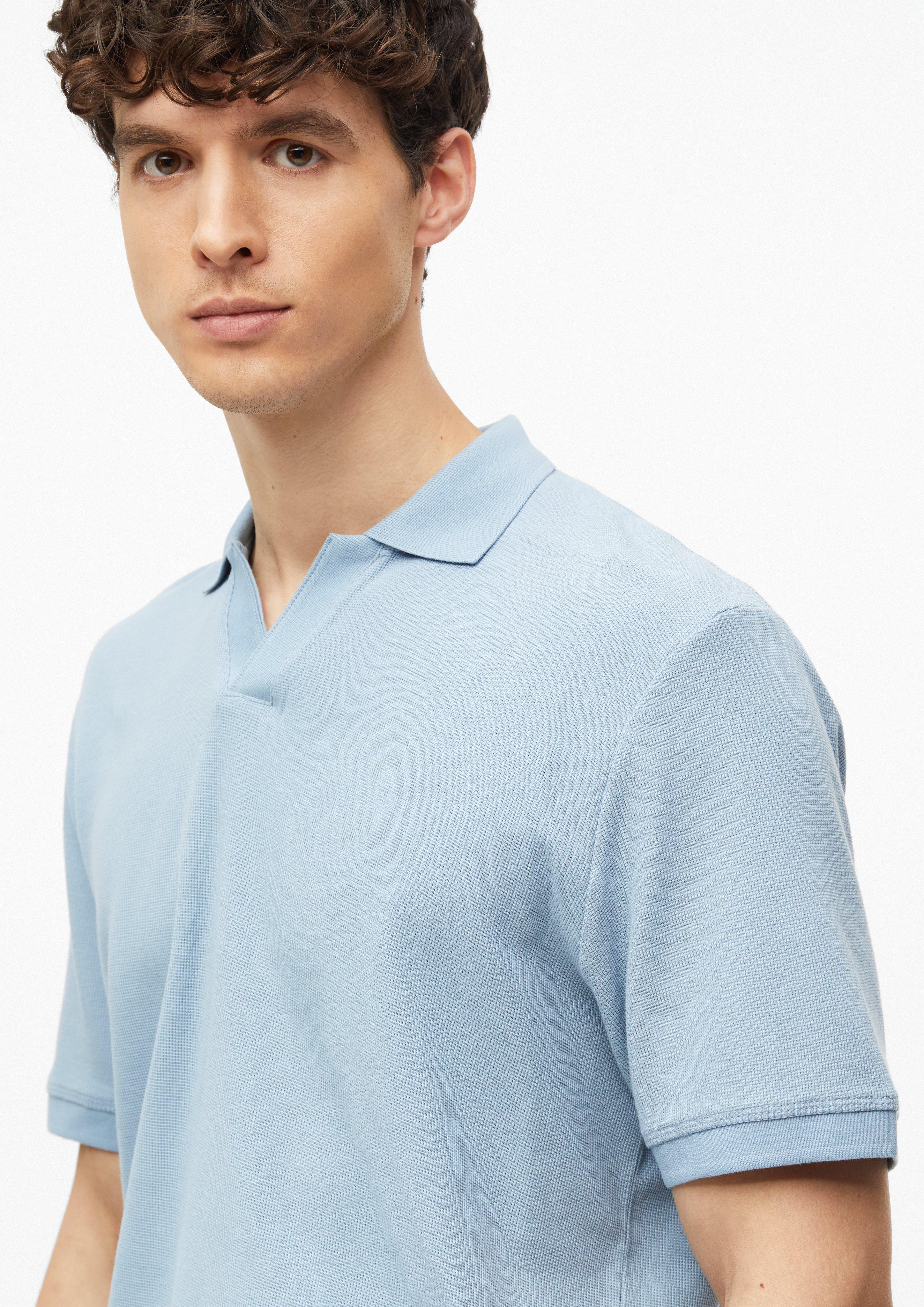 Heren Polo-Shirt in blauw van s.Oliver