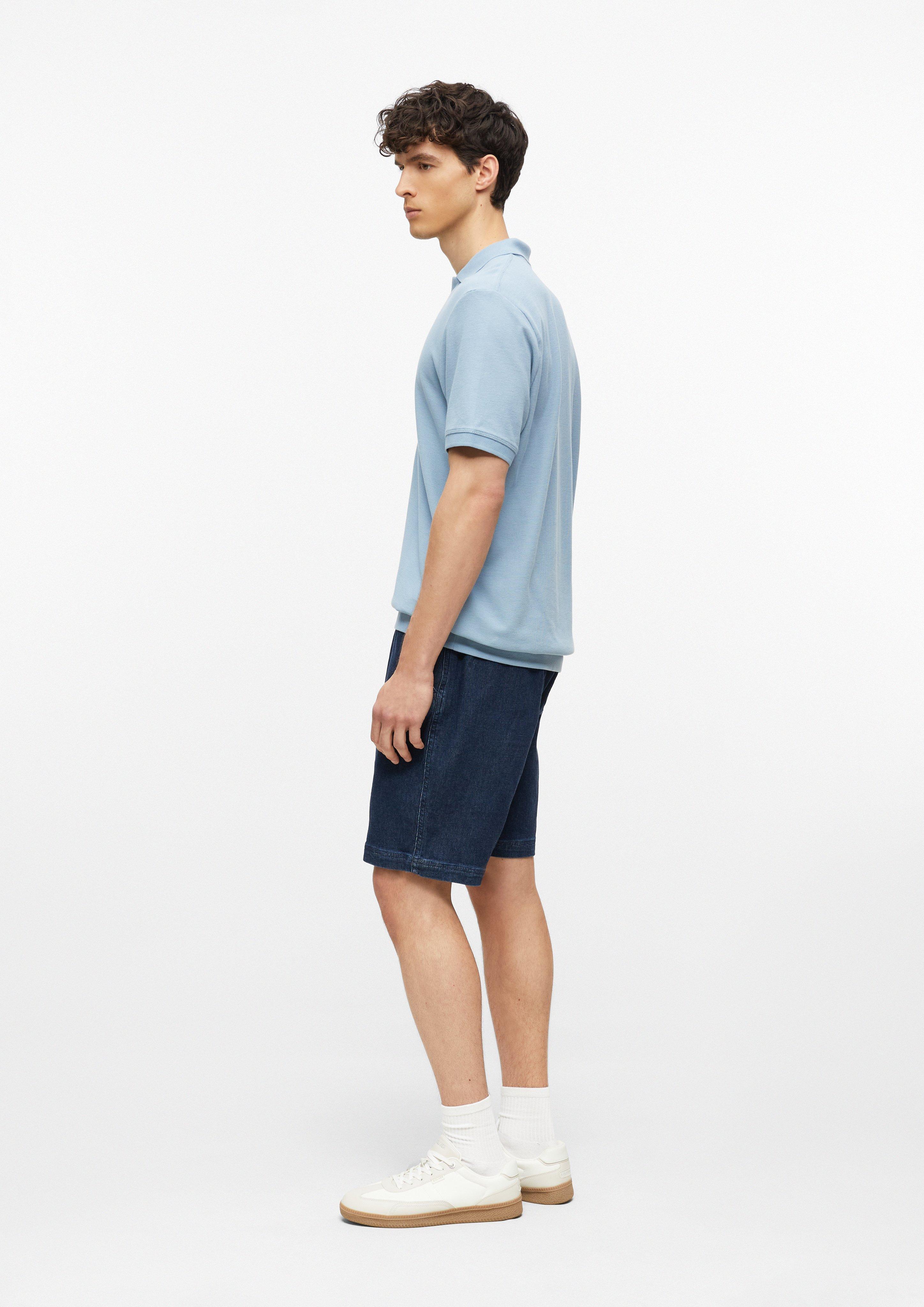 Heren Polo-Shirt in blauw van s.Oliver