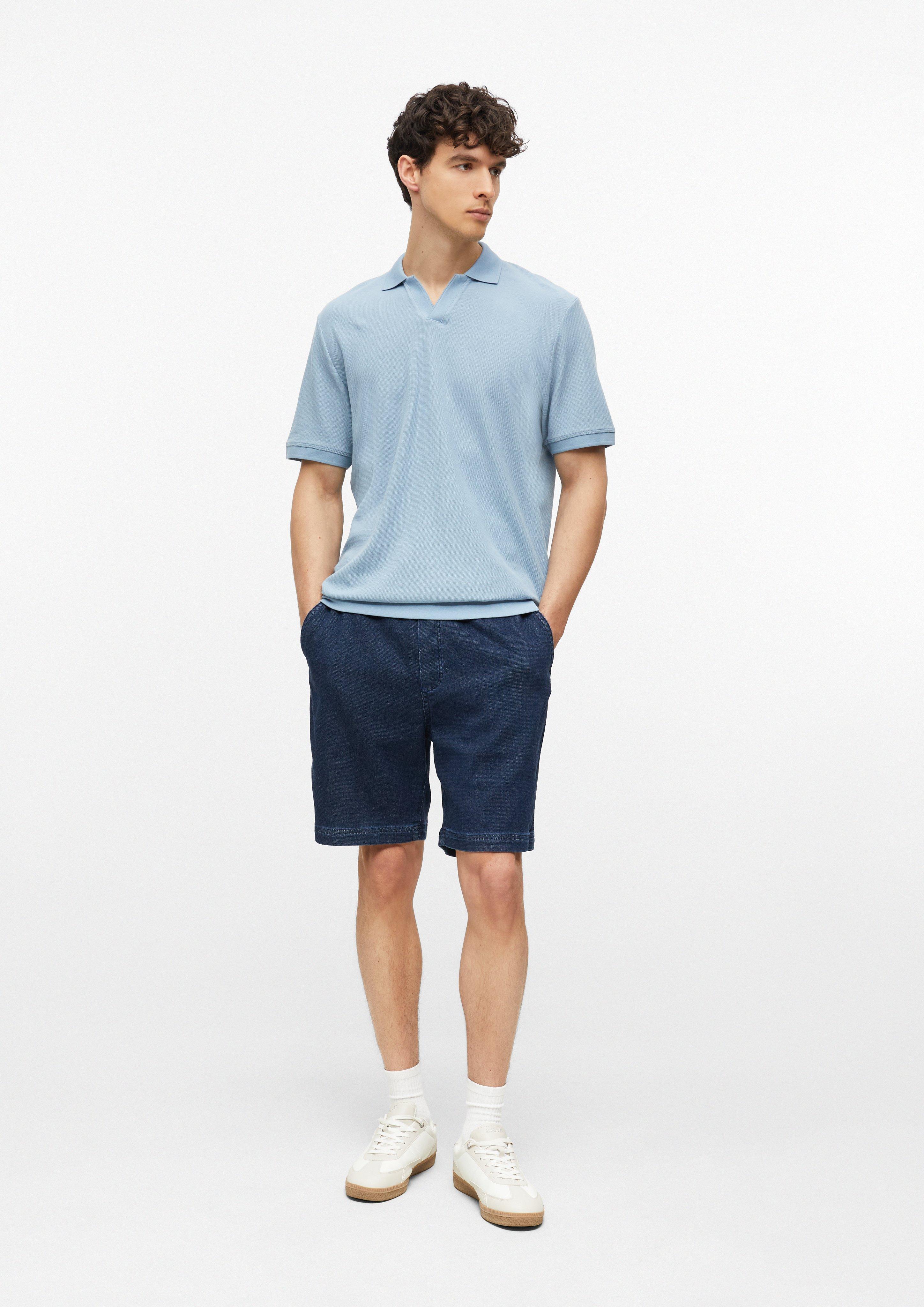 Heren Polo-Shirt in blauw van s.Oliver