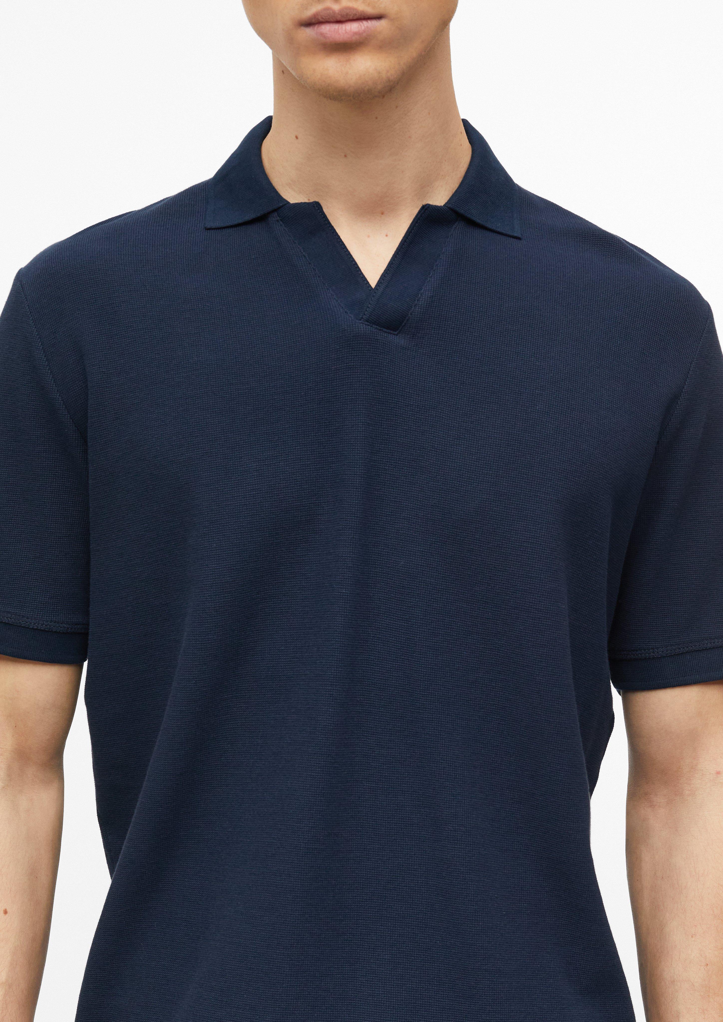 Heren Poloshirt in blauw van s.Oliver