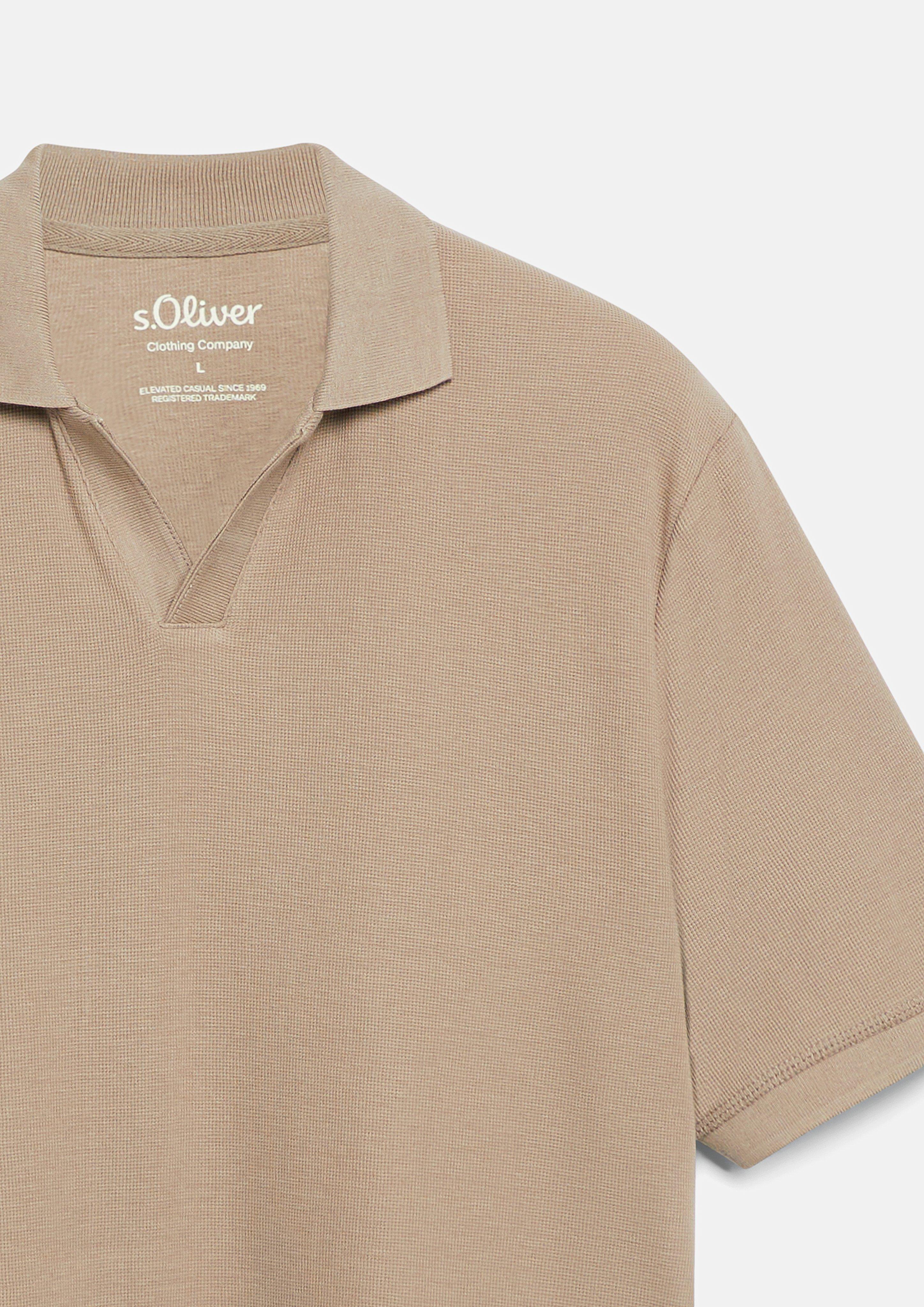 Heren Poloshirt in bruin van s.Oliver
