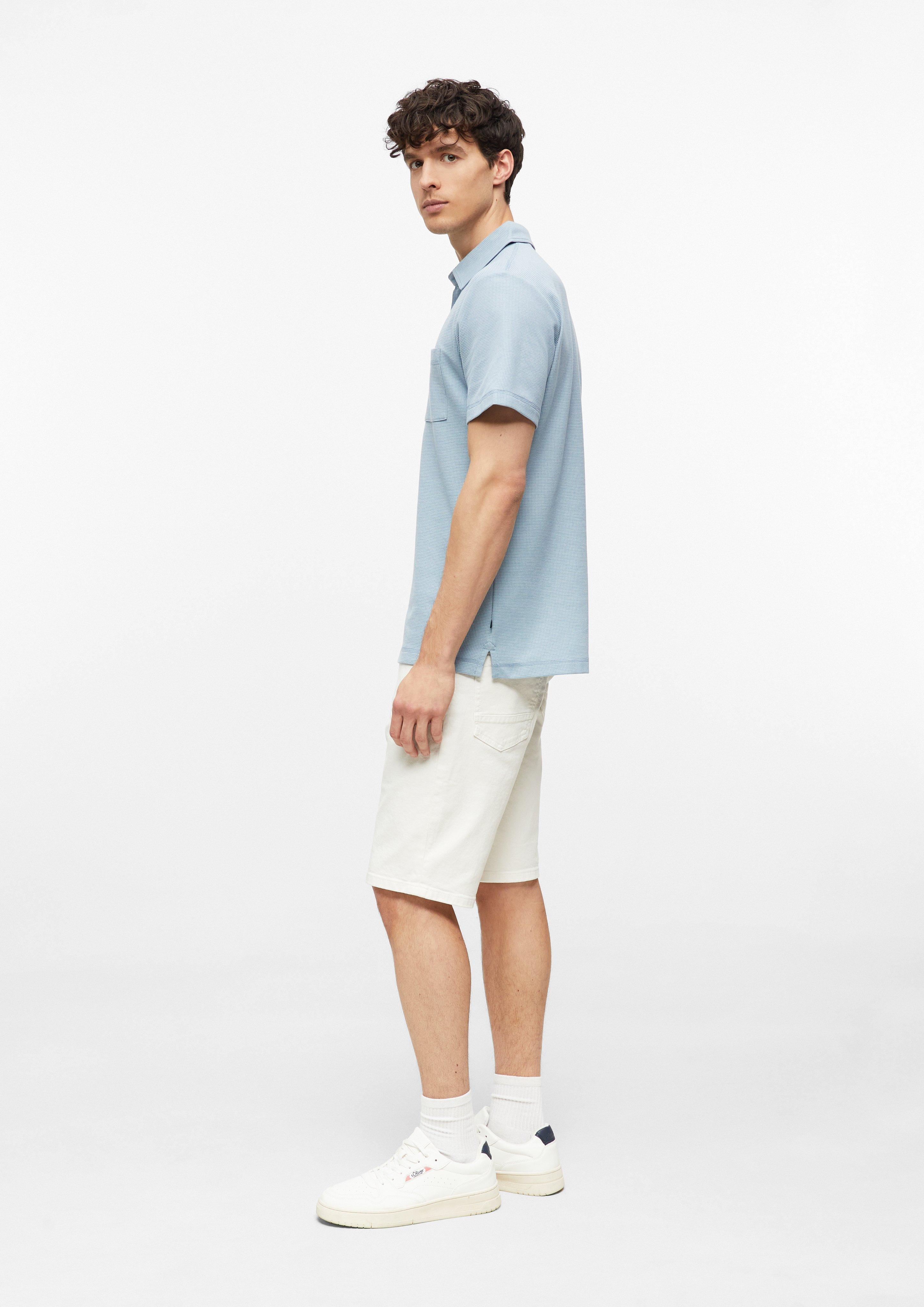 Herren Polo-Shirt in blau von s.Oliver