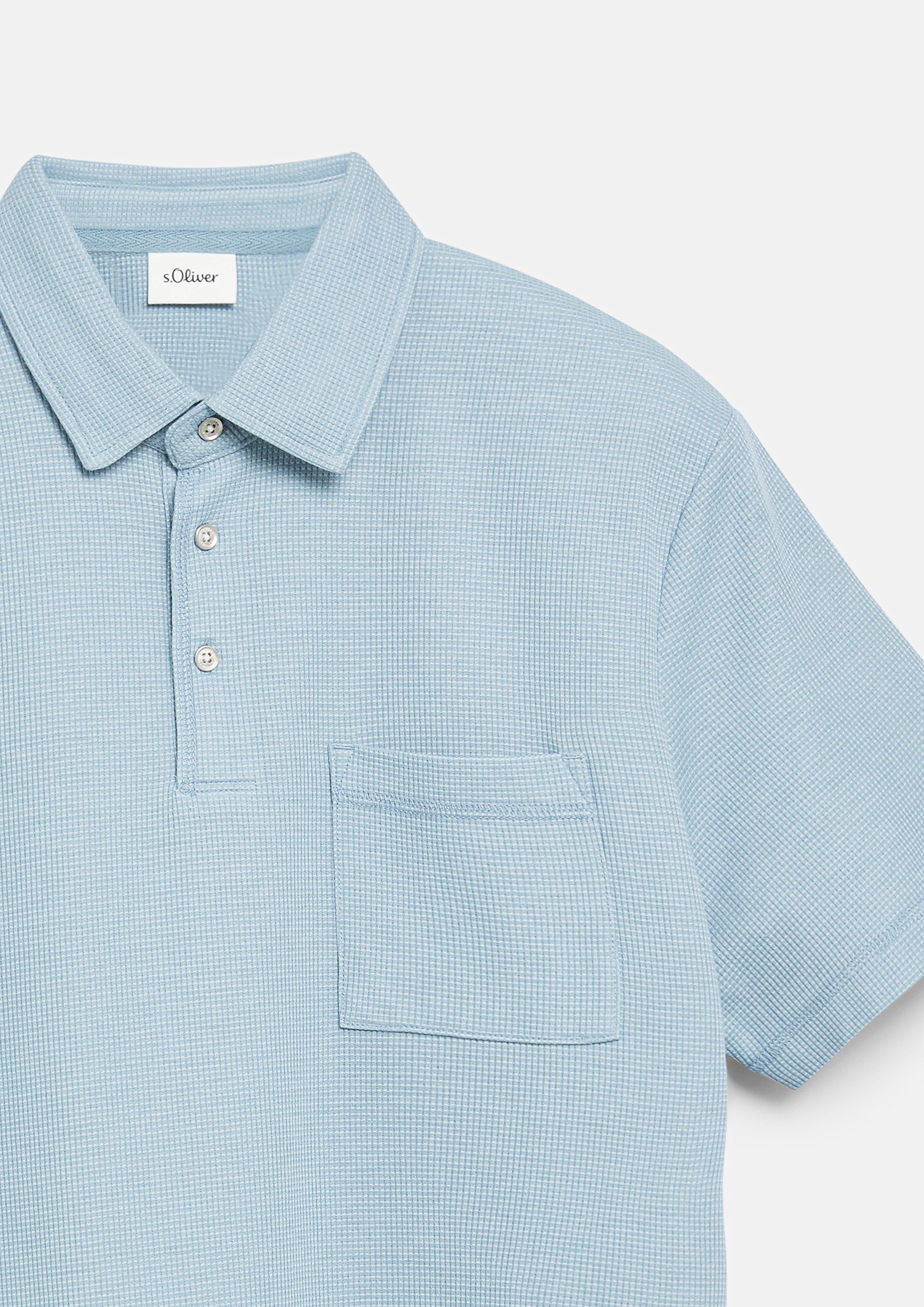 Herren Polo-Shirt in blau von s.Oliver
