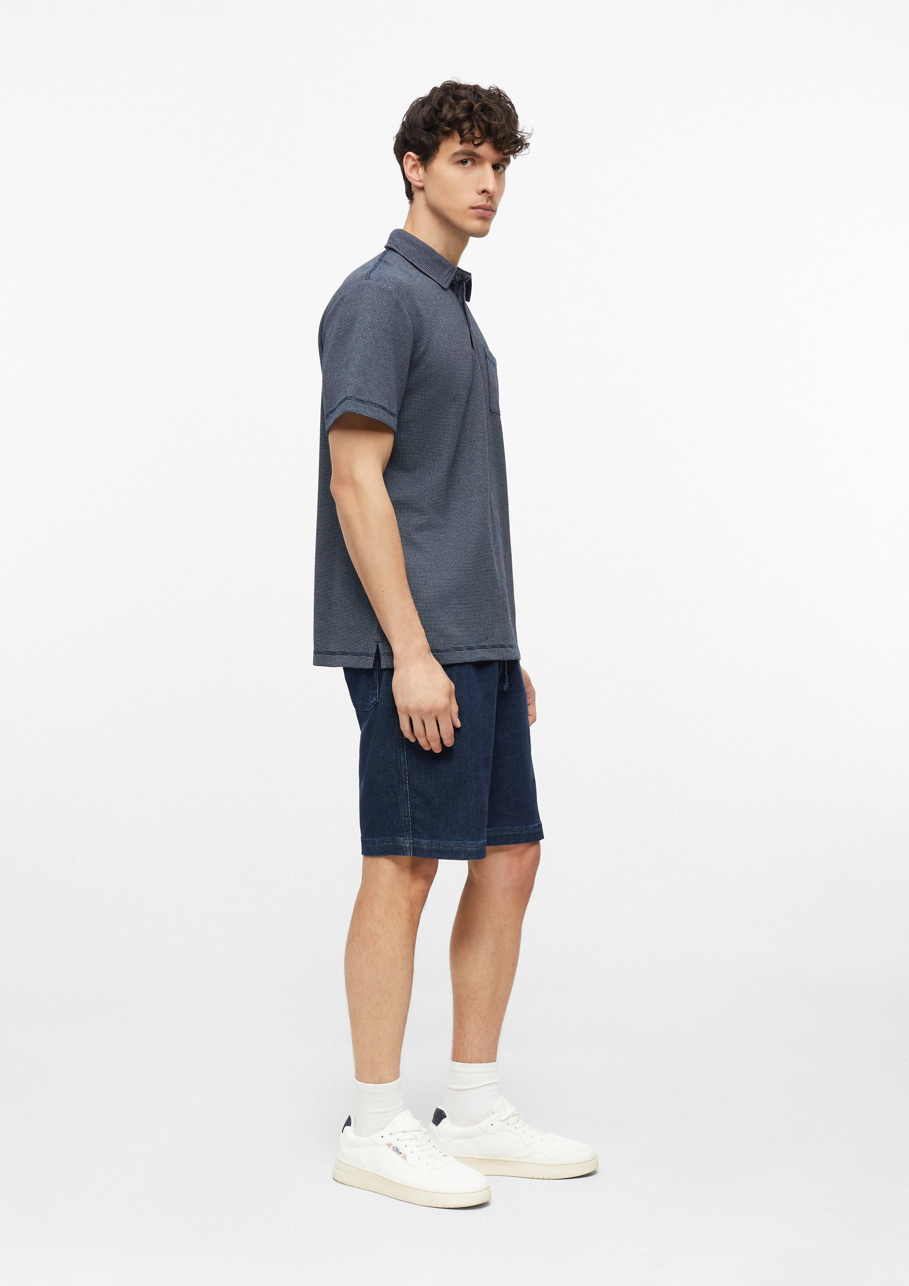 Men Polo Shirt in blue by s.Oliver