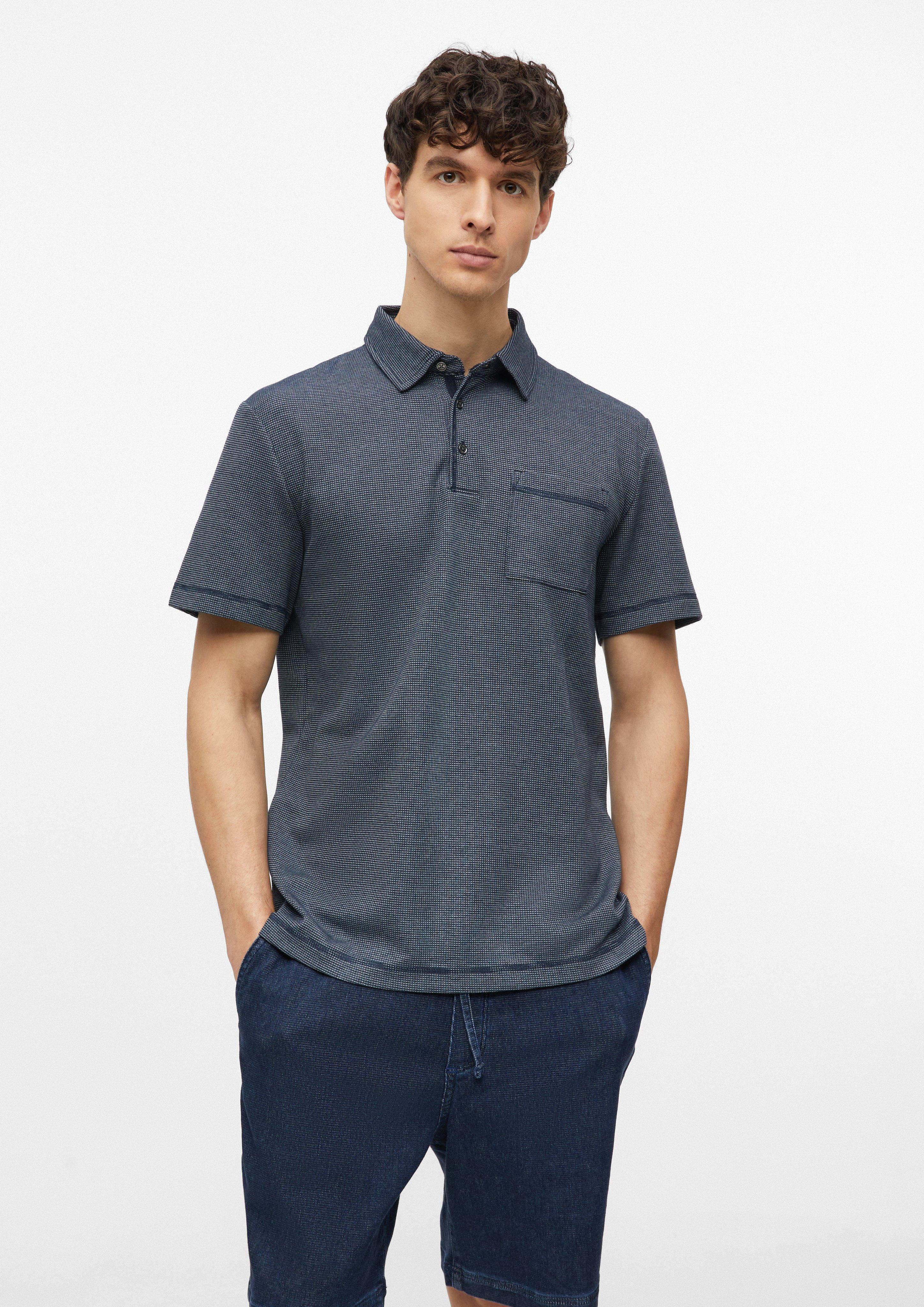 Hommes Polo sportif avec structure bicolore et poche de poitrine en  de s.Oliver