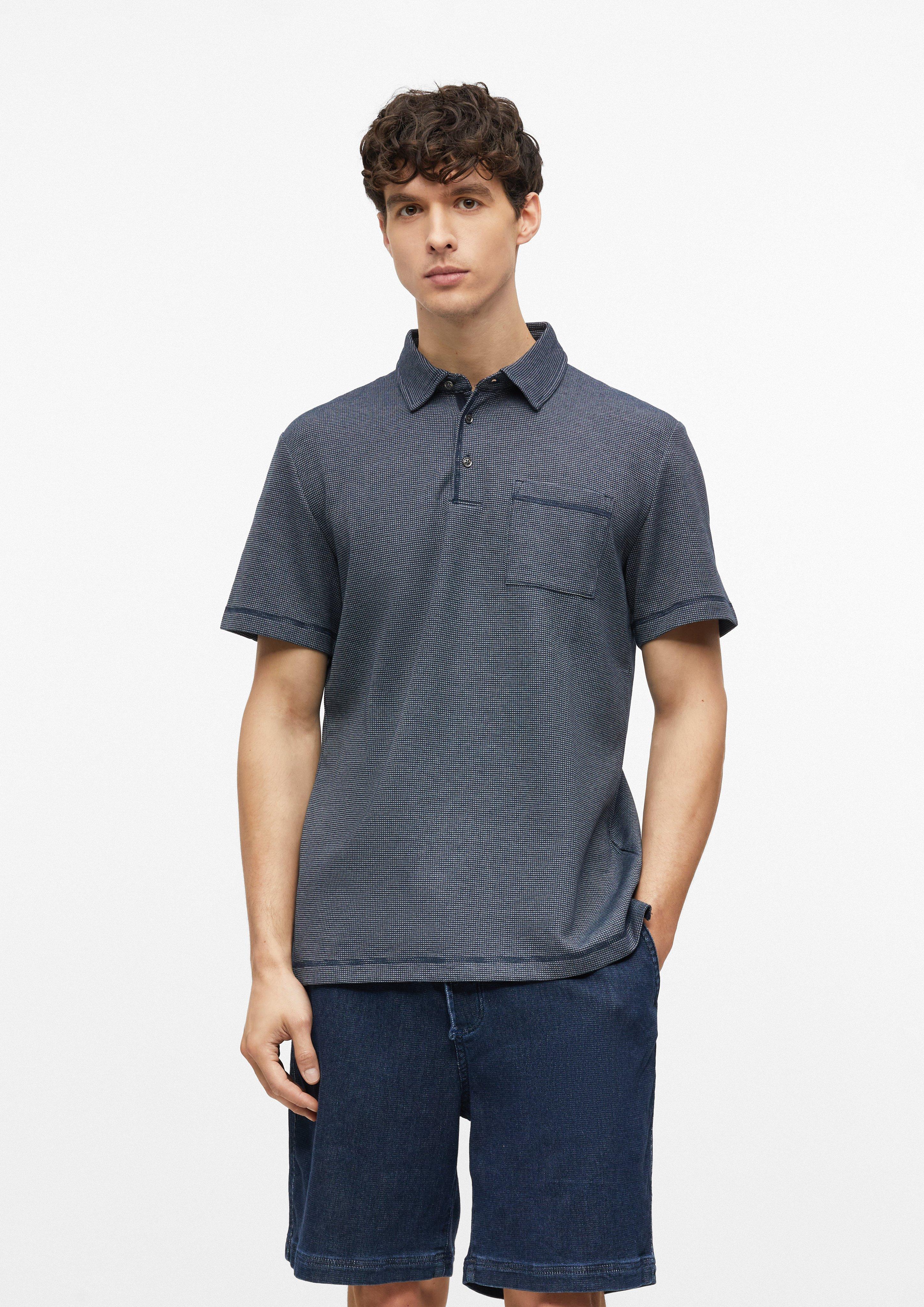 Men Polo Shirt in blue by s.Oliver