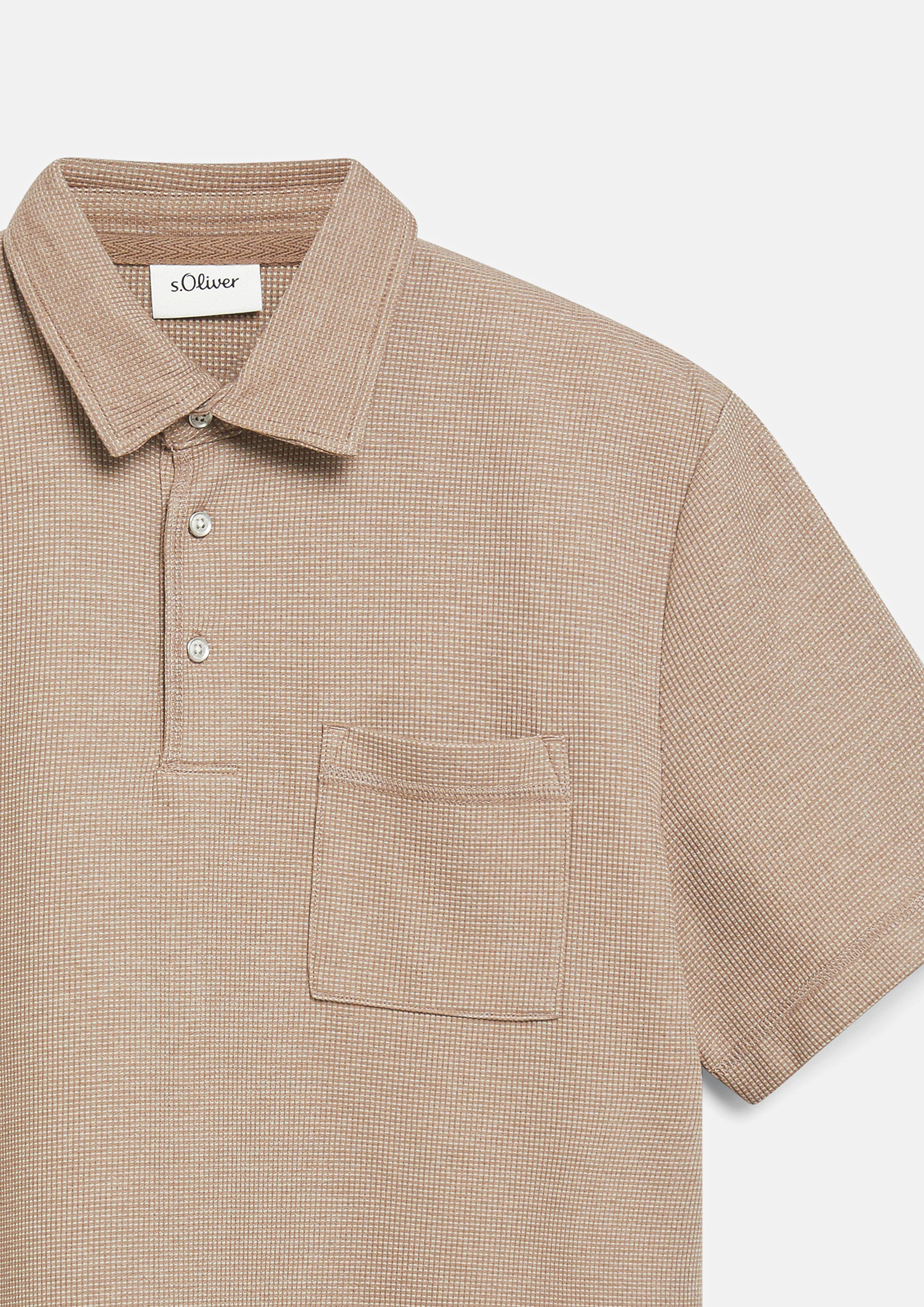 Herren Polo-Shirt in braun von s.Oliver