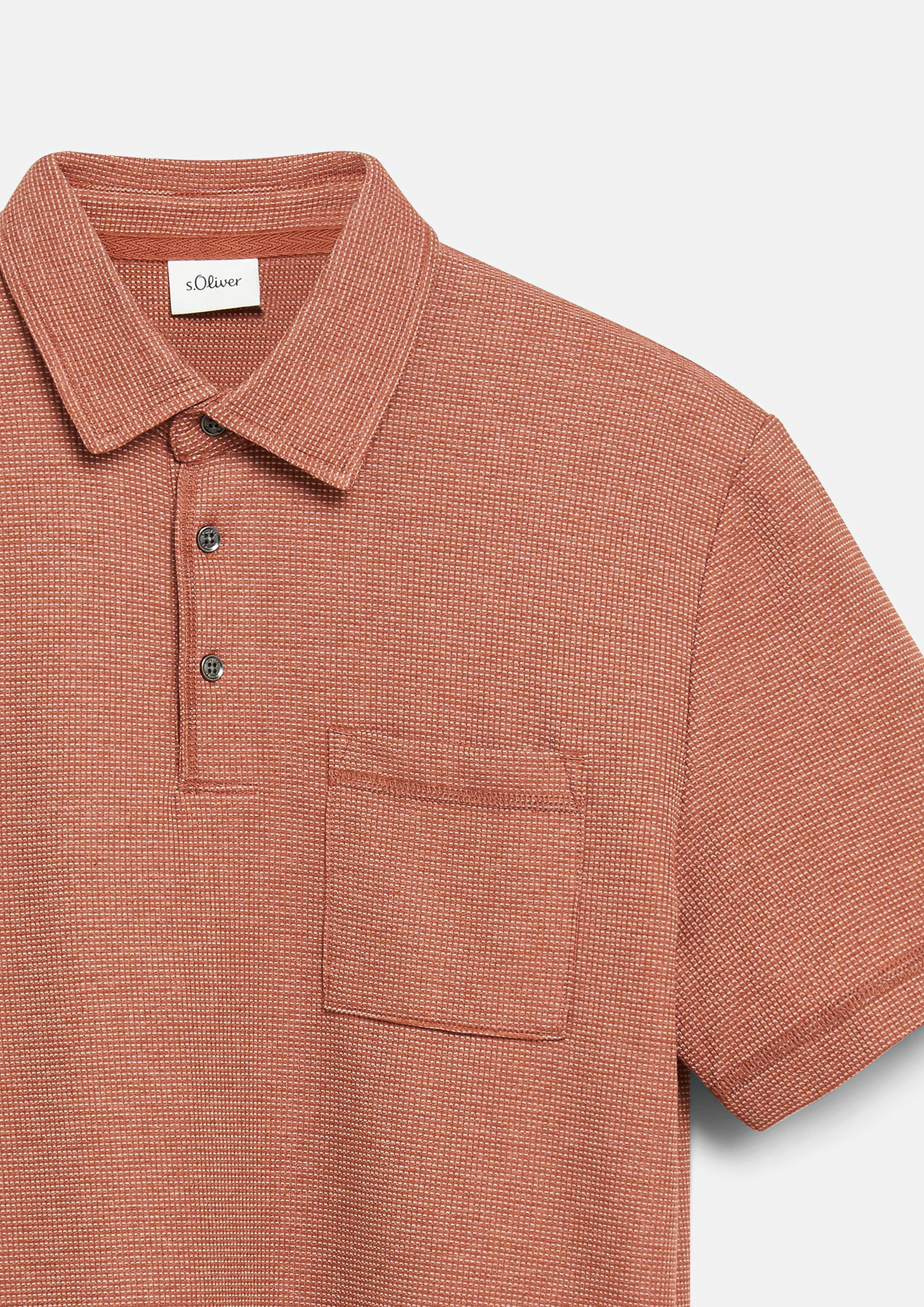 Herren Polo-Shirt in braun von s.Oliver