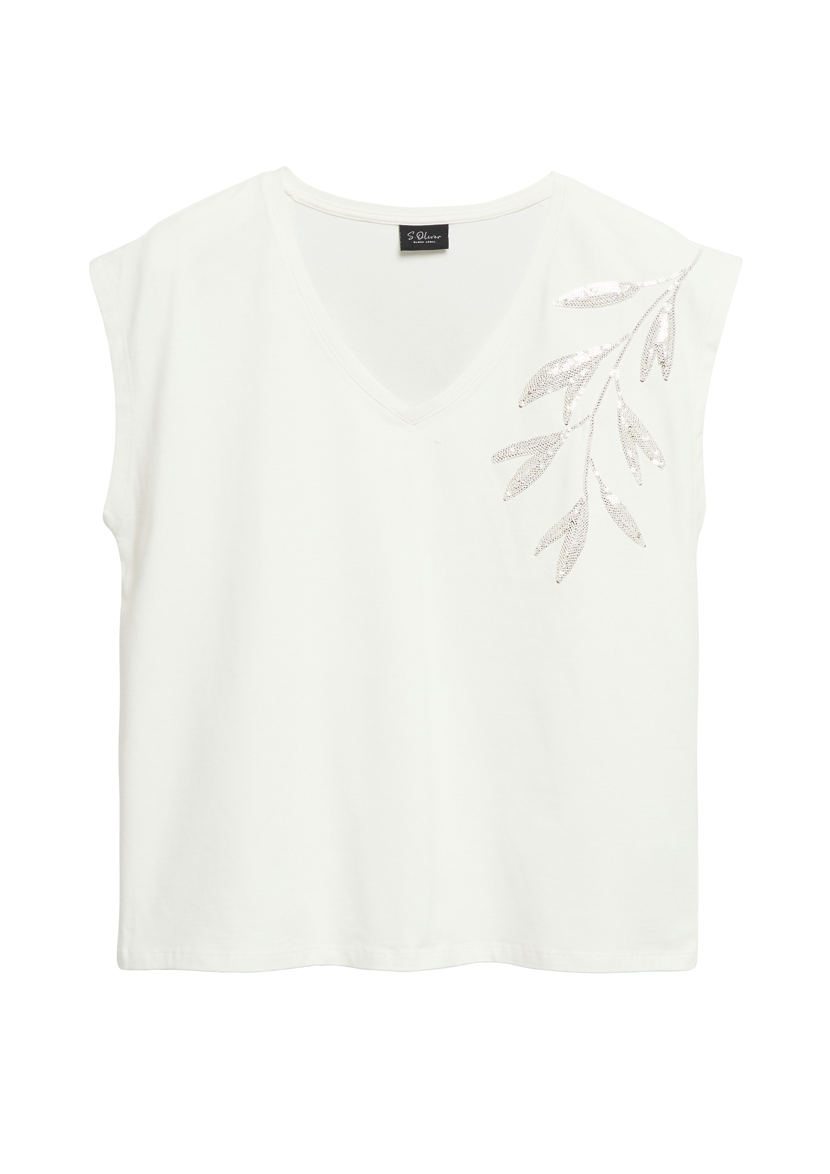s.Oliver BLACK LABEL EN PUR - T-shirt basic - ecru/avorio
